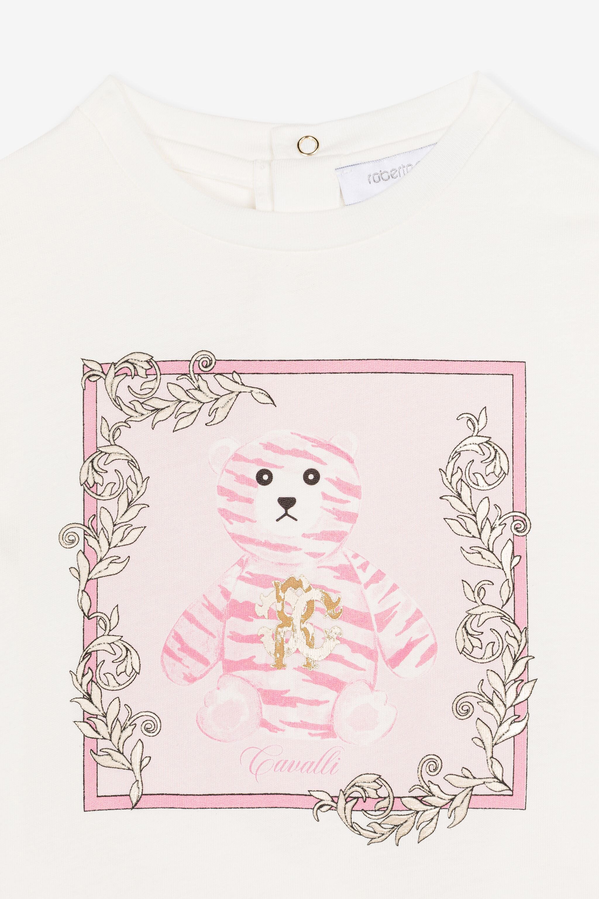ROBERTO CAVALLI T-SHIRT AUS BAUMWOLLE MIT TEDDYBÄR-PRINT