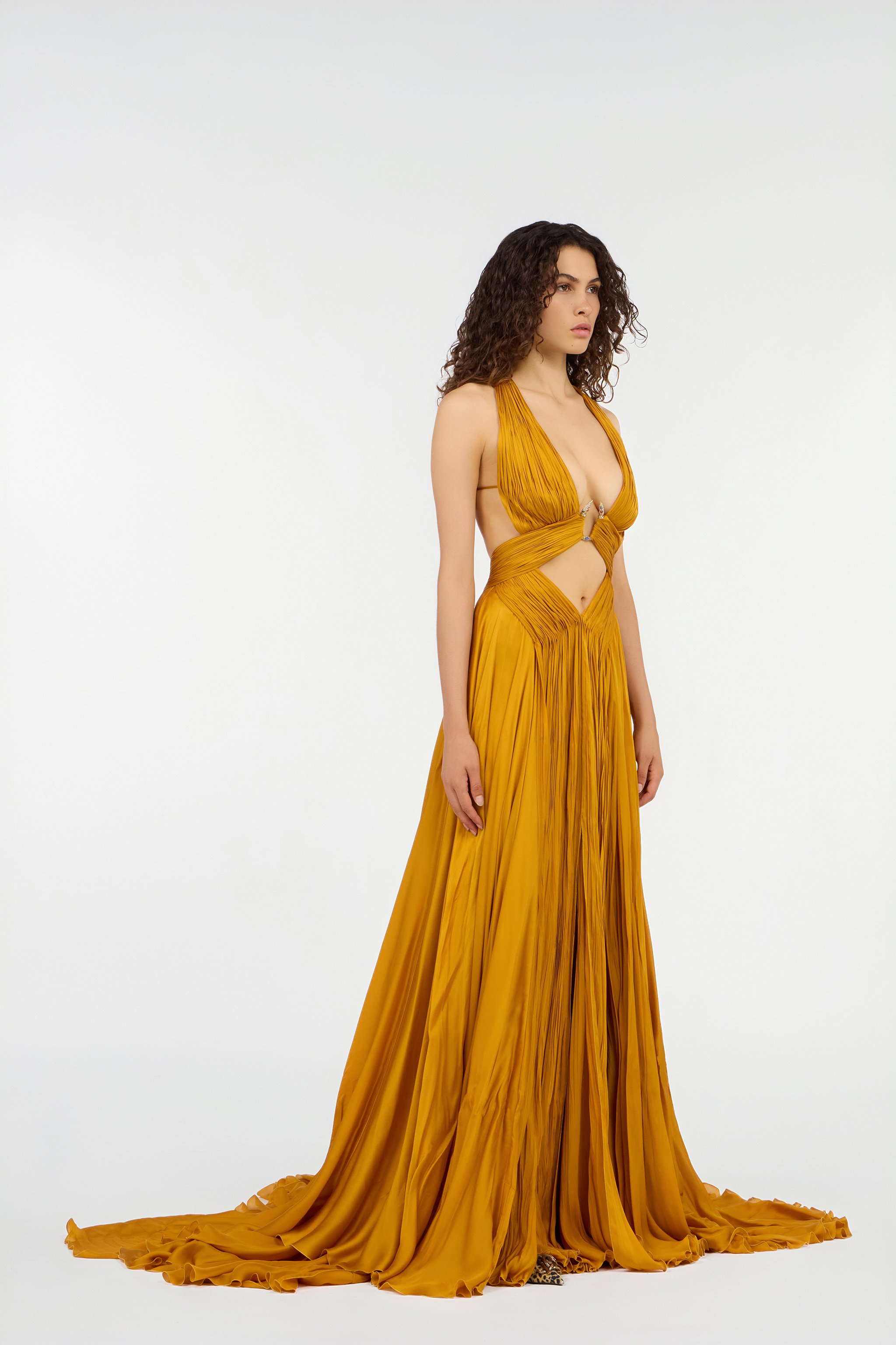 Extra-Long Pure Silk Dress