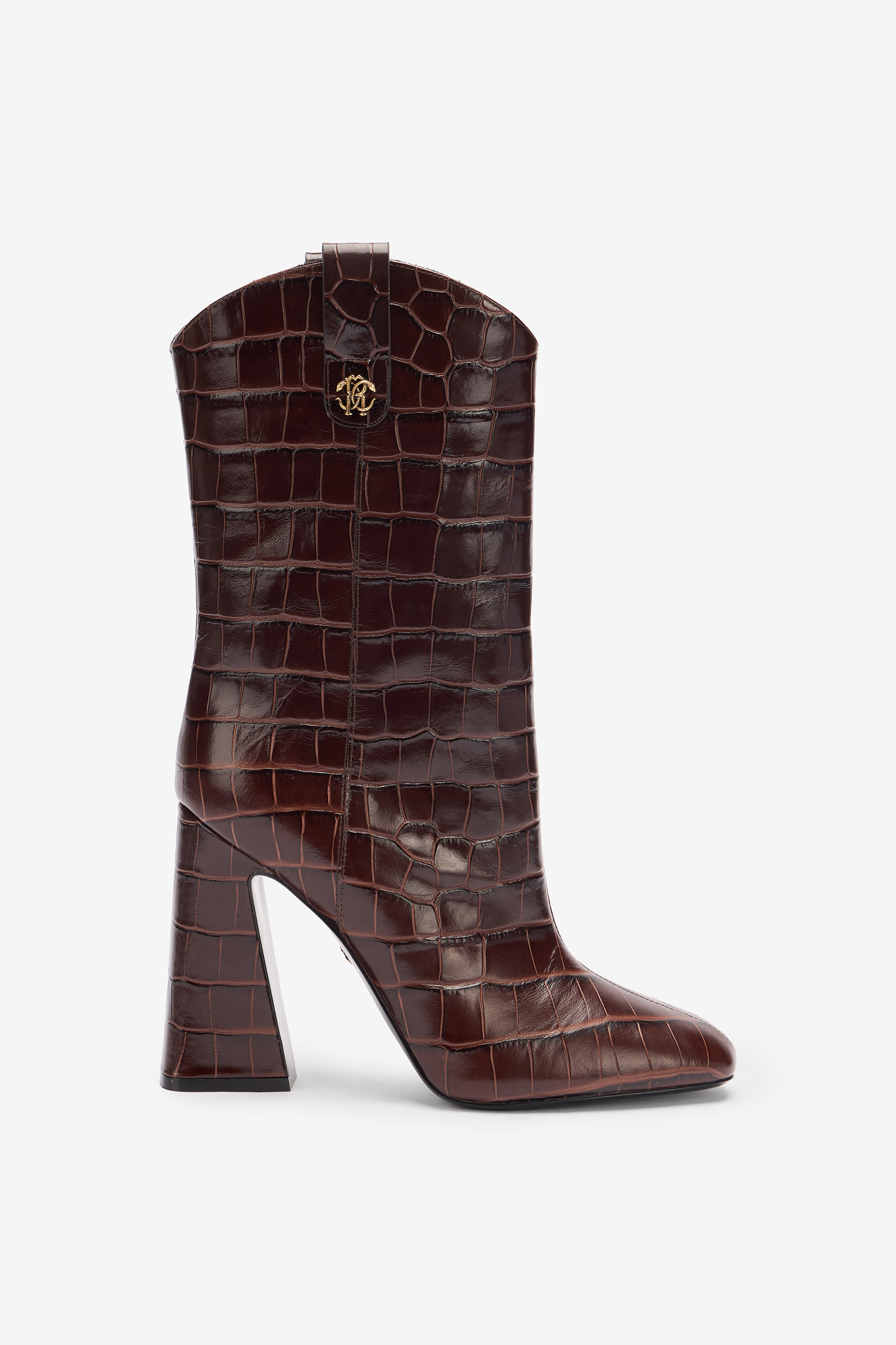 Roberto Cavalli Boots With Rc Logo In Brown