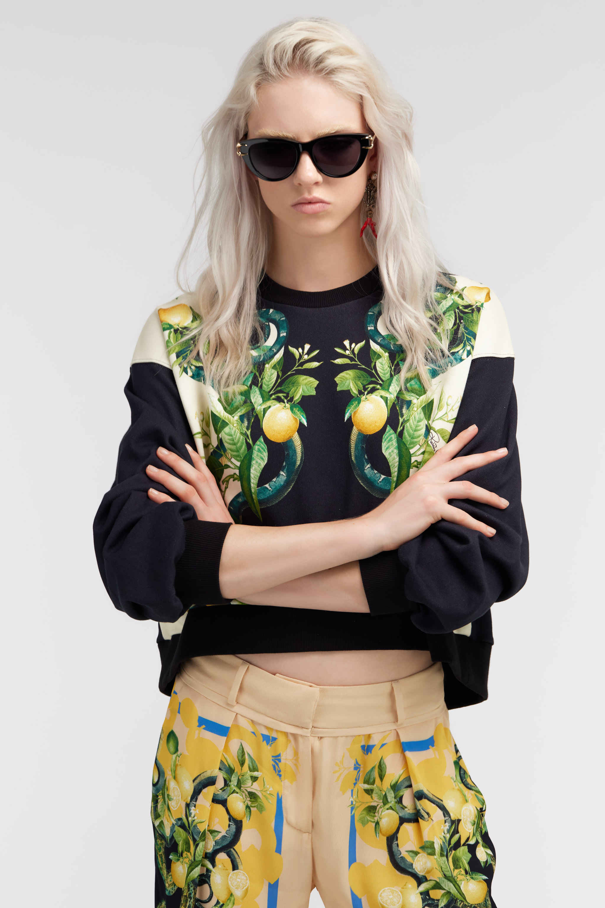 ROBERTO CAVALLI SWATSHIRT LEMON PRINT