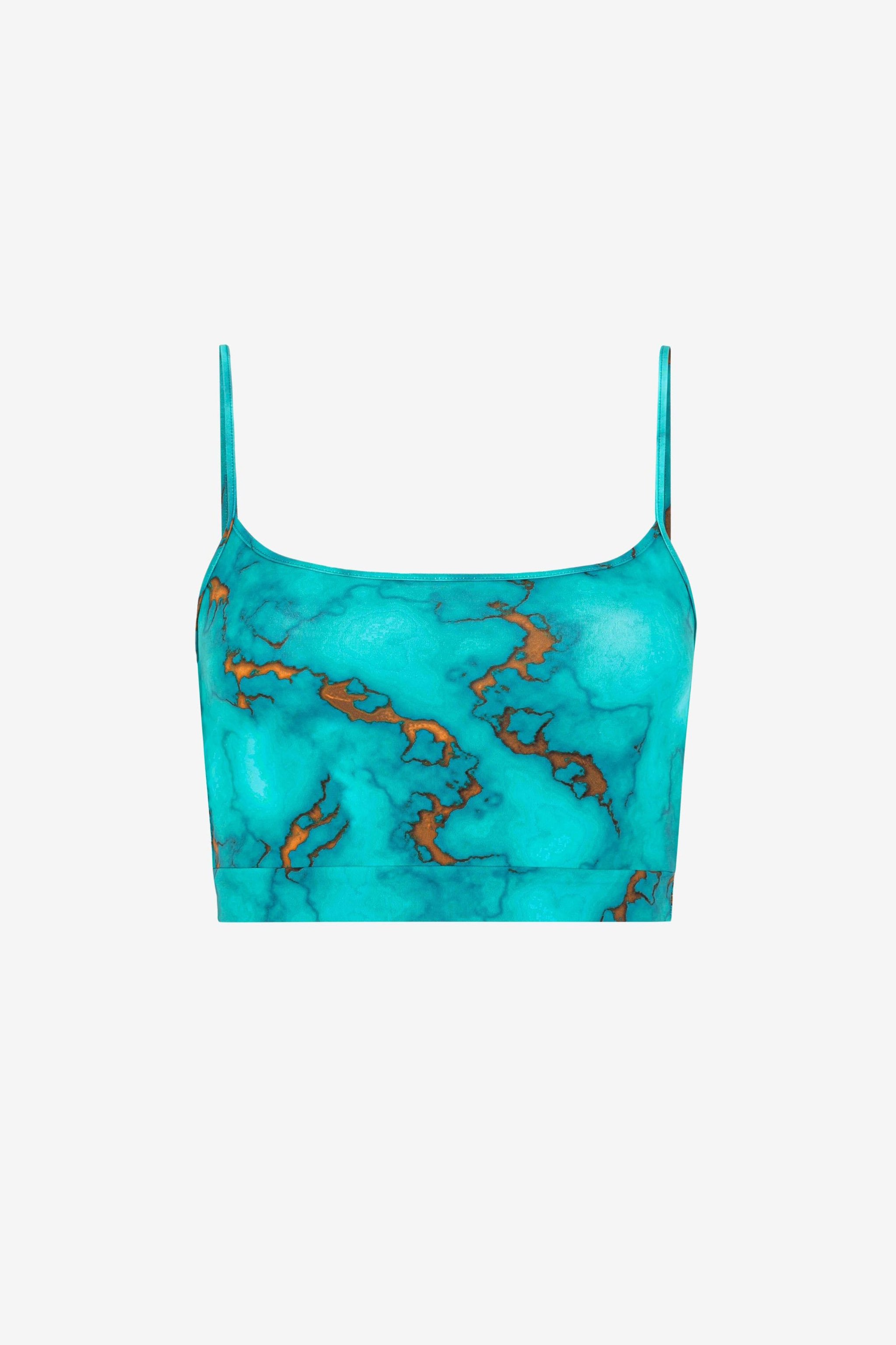 Roberto Cavalli Cropped Vest Top In Light Blue