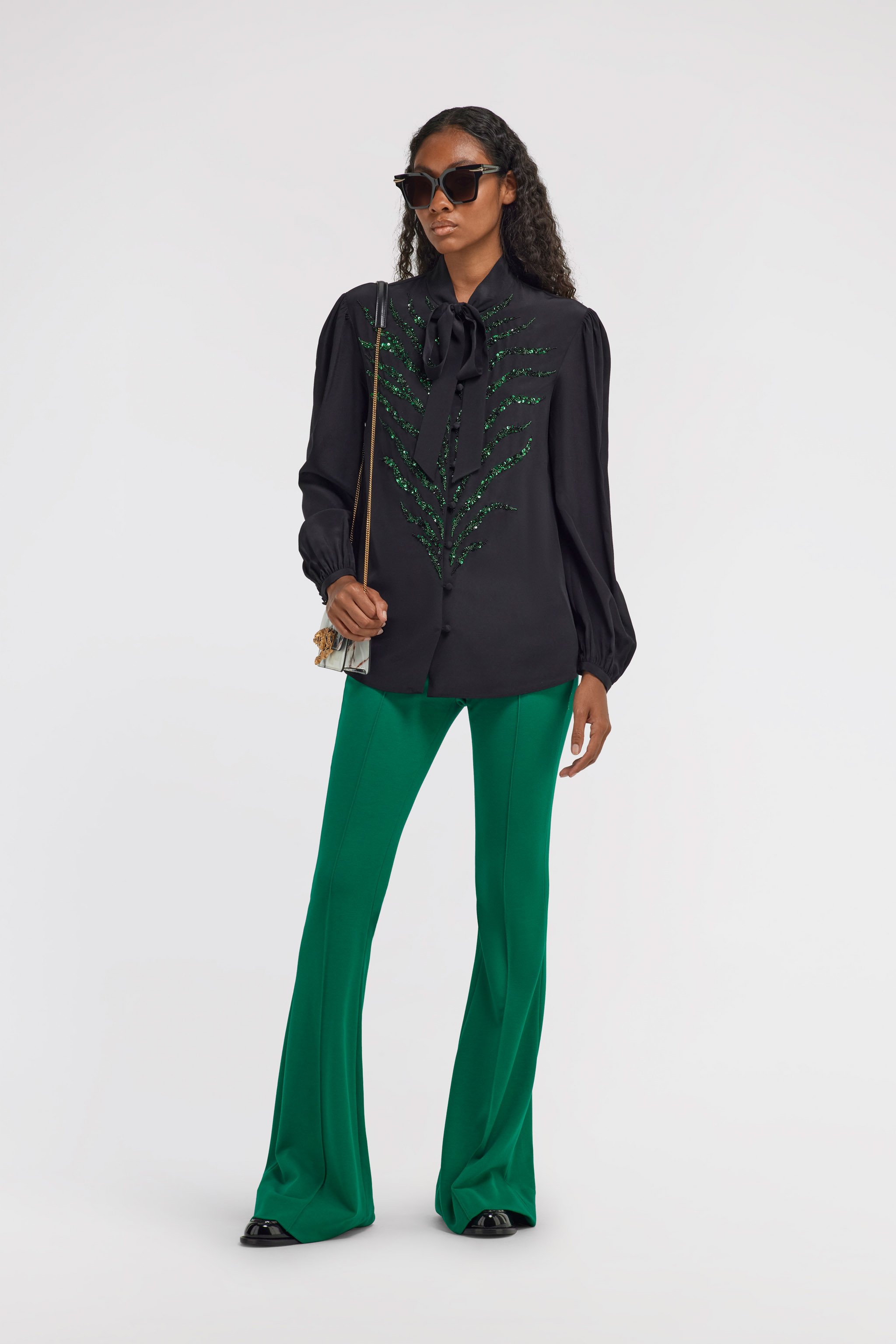 ROBERTO CAVALLI BLUSE MIT VERZIERUNGEN