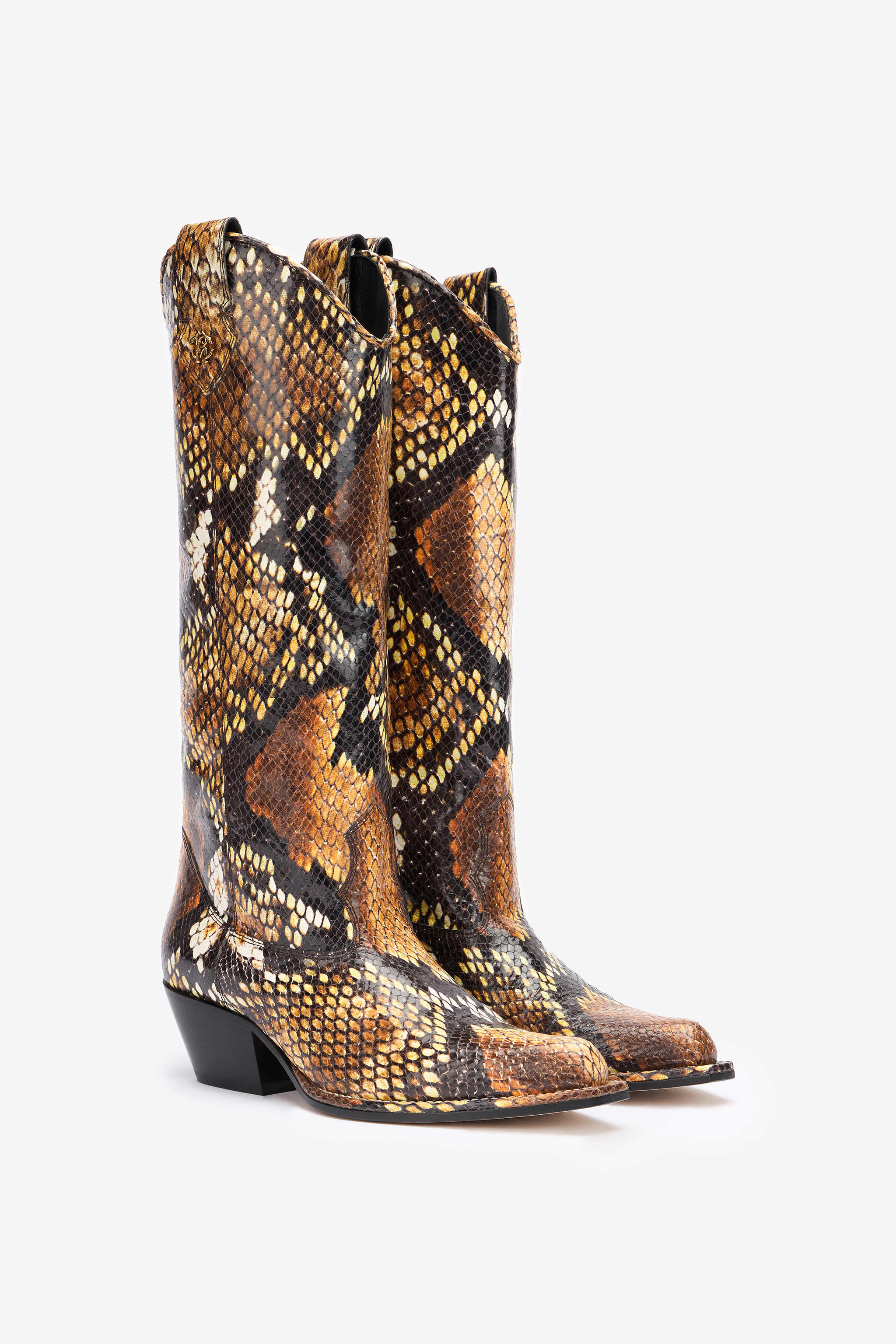 Texan Boots With Python Print