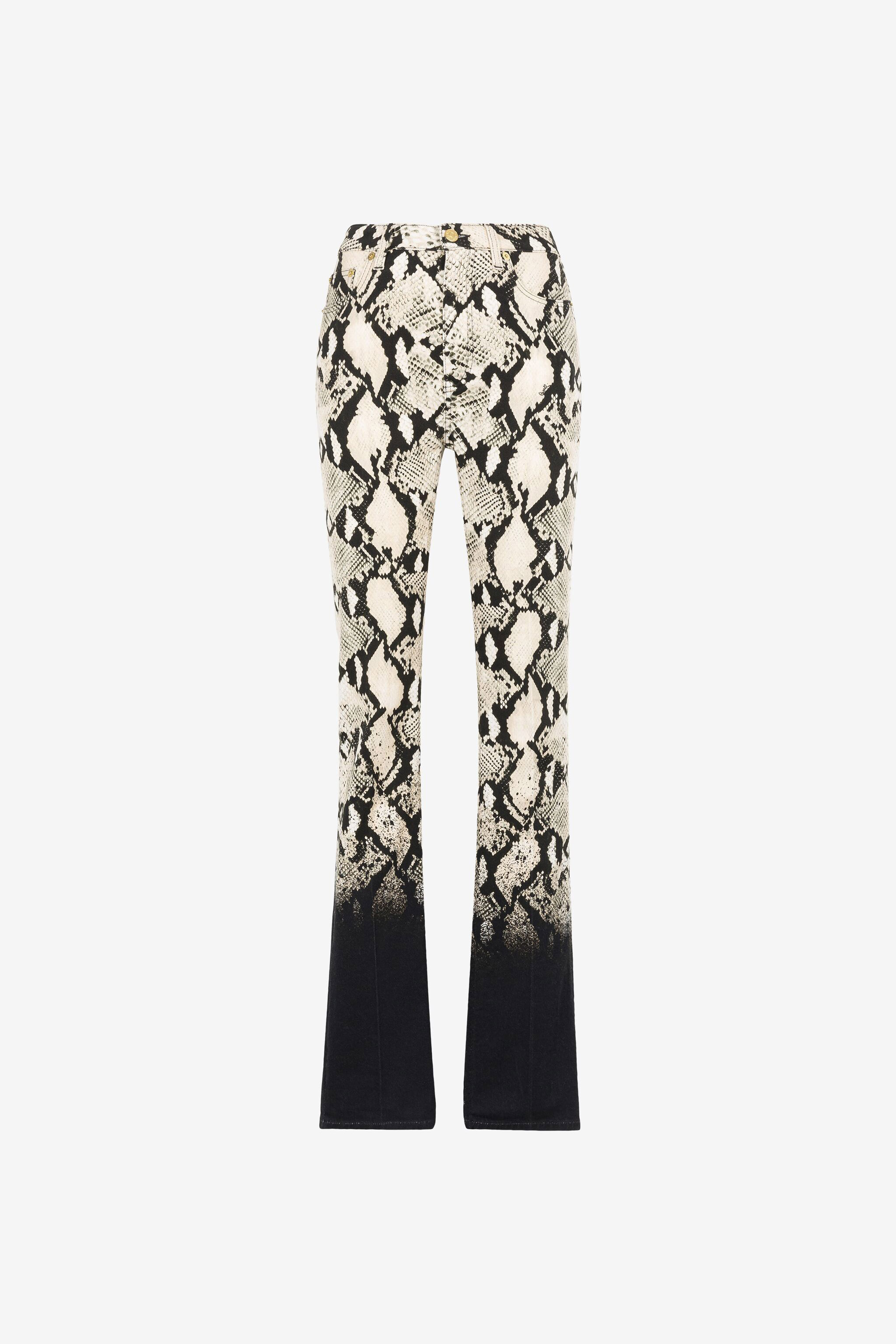 Python-Print Straight-Leg Jeans in Light brown for Women | Roberto