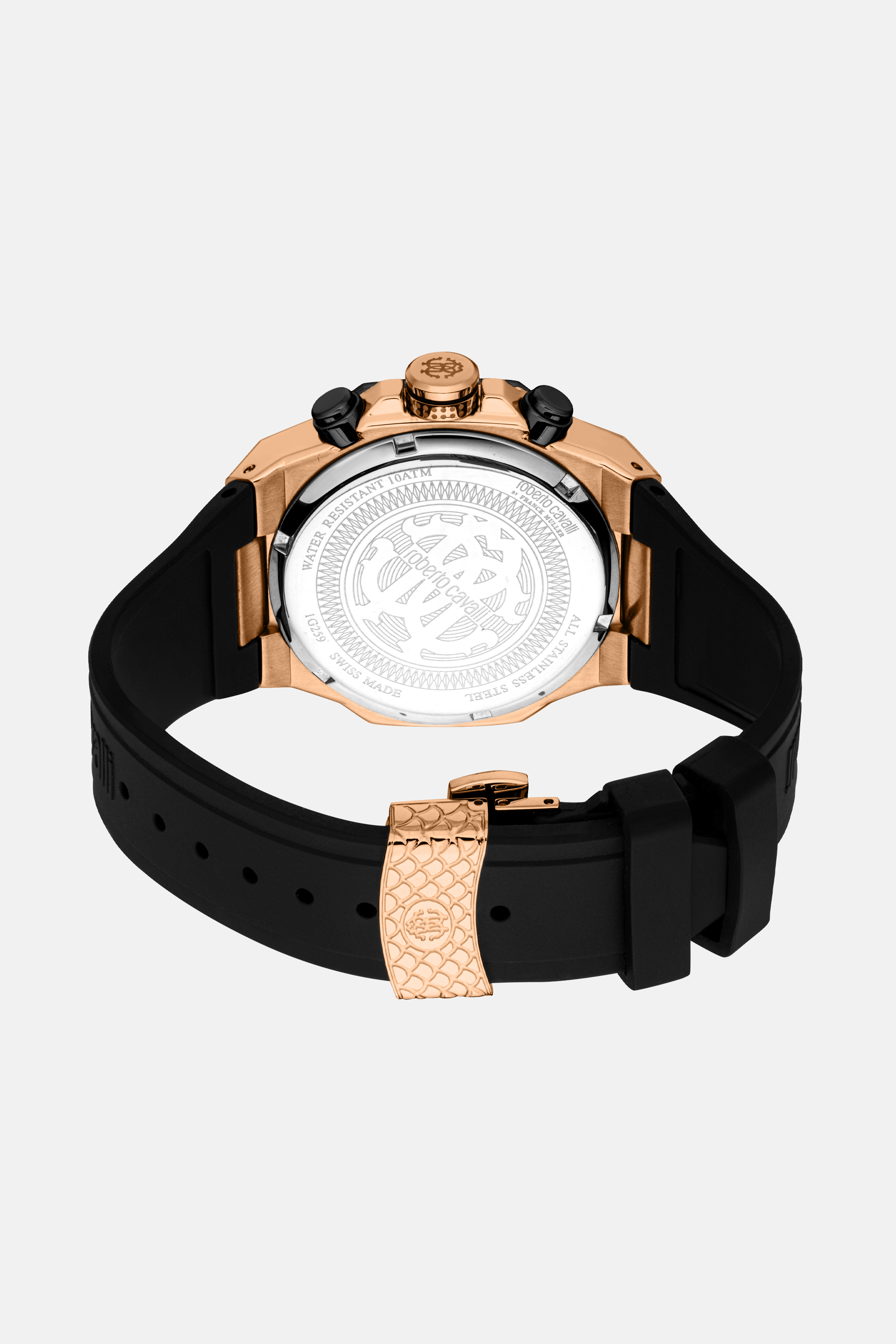  Roberto Cavalli Roberto Cavalli By Franck Muller Men Watch - Male Watches Rose Gold Black Blac Unica 