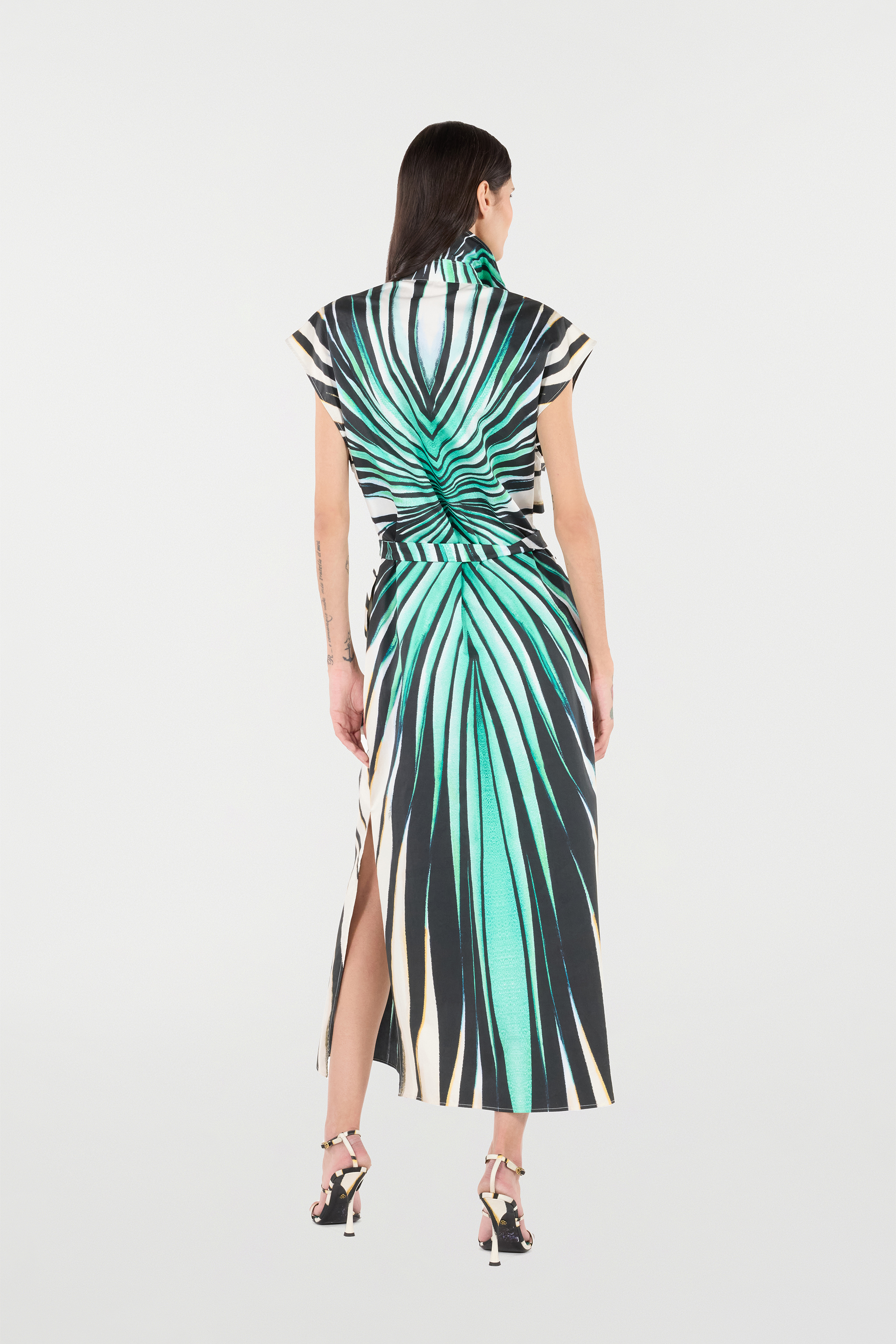 ROBERTO CAVALLI MIDIKLEID MIT RAY OF SEA PRINT