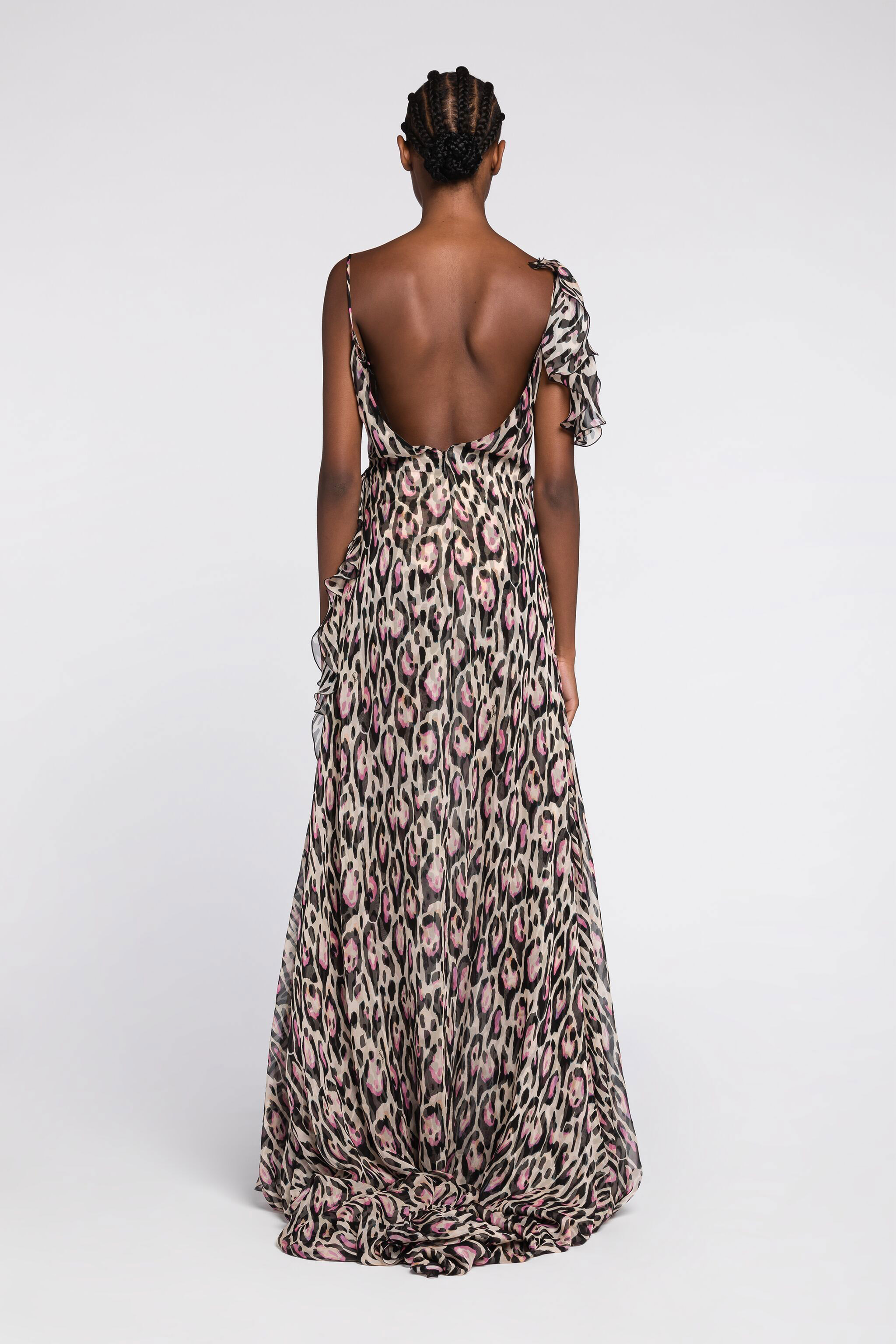 ROBERTO CAVALLI ABENDKLEID MIT LEOPARDEN-PRINT