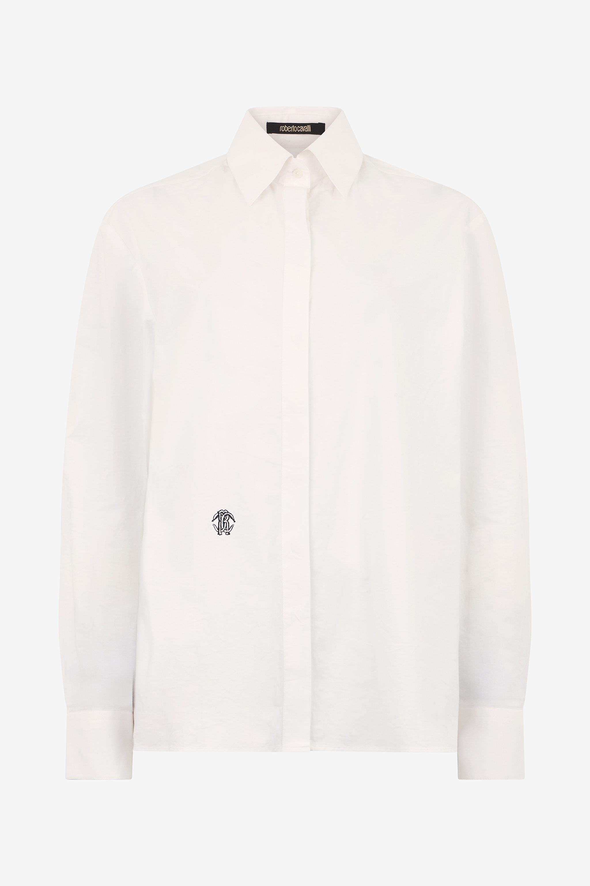 Roberto Cavalli Women's White Cotton Shirt With Monogram Rc - Blouses & Tops