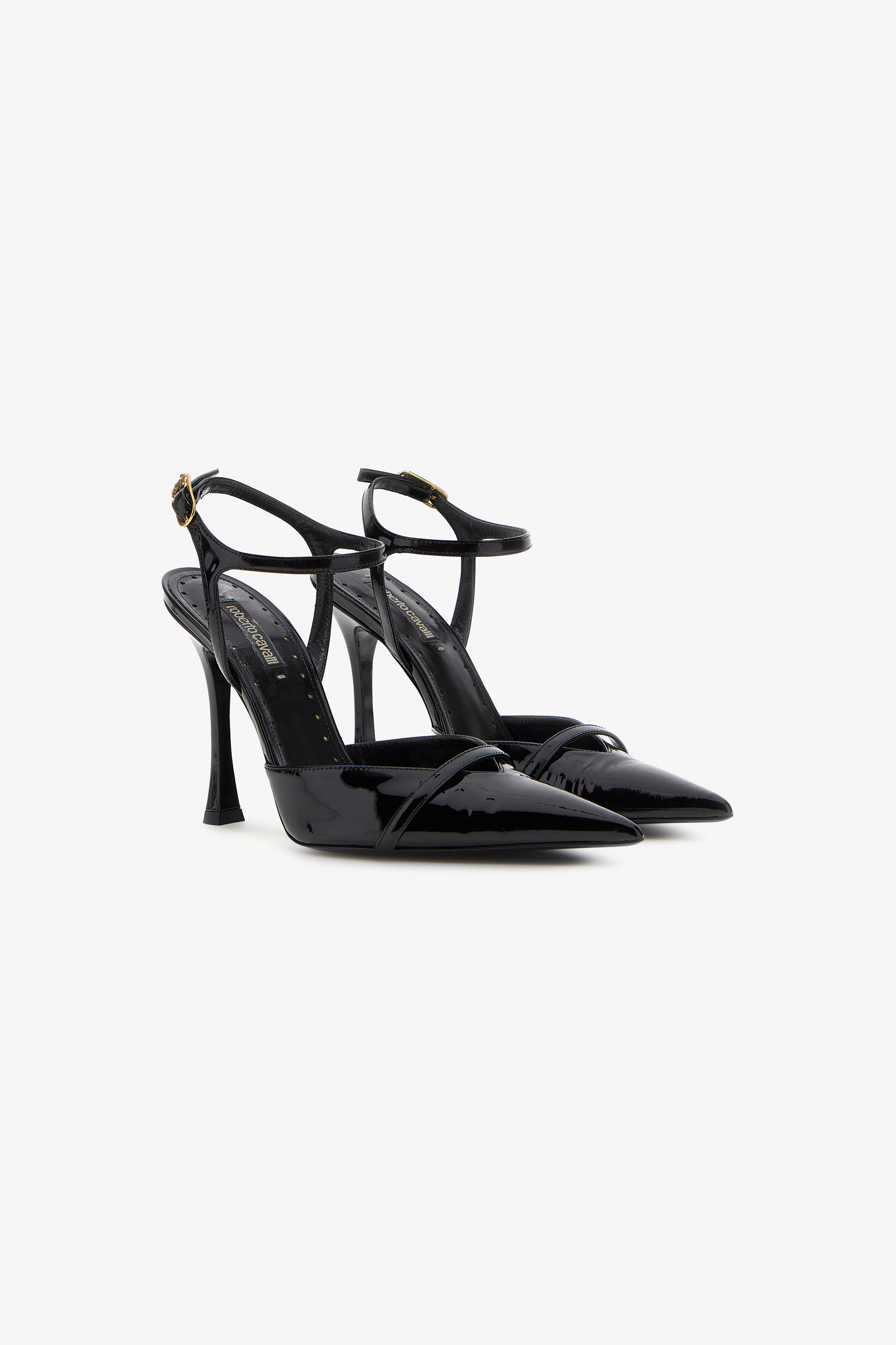 ROBERTO CAVALLI PATENT LEATHER SANDALS 