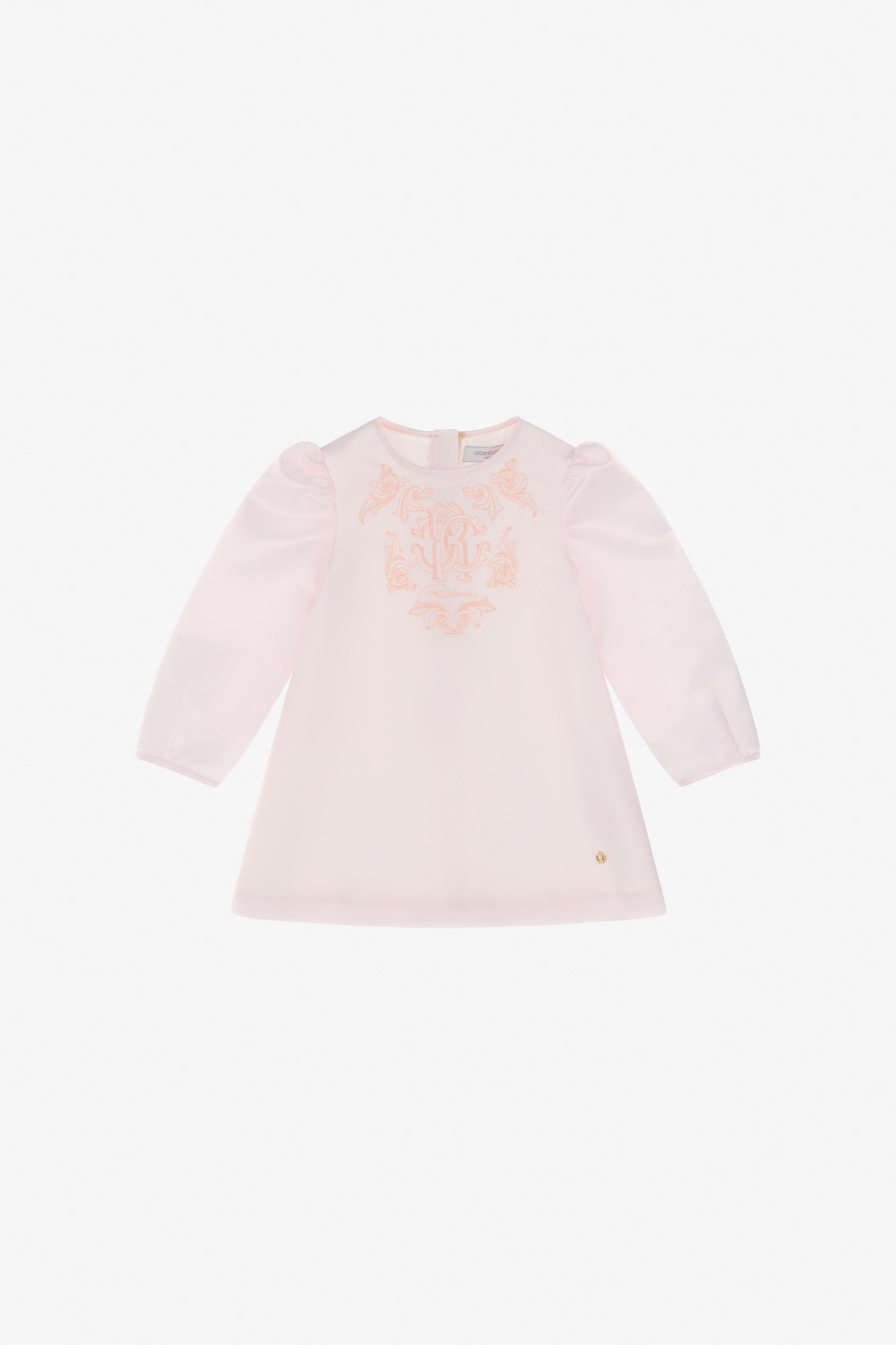 Roberto Cavalli Pink Logo Dress Made In Italy - Female - Dresses - Pink - 18 M | 86 Cm - Kids - Image 2