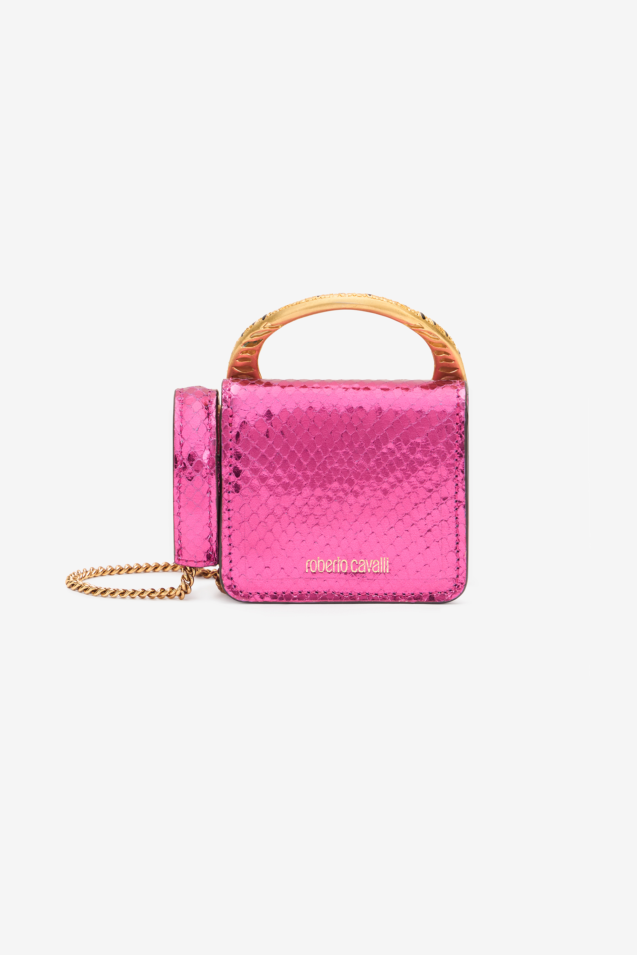 Roberto Cavalli Snake-effect Roar Phone Case In Fuchsia