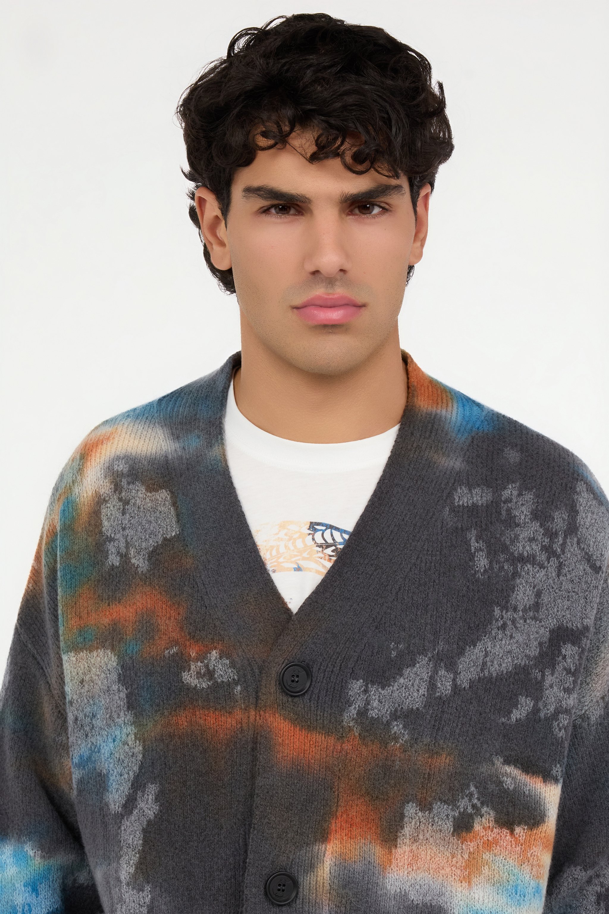 Multicolor sweater with Rusty Stain print