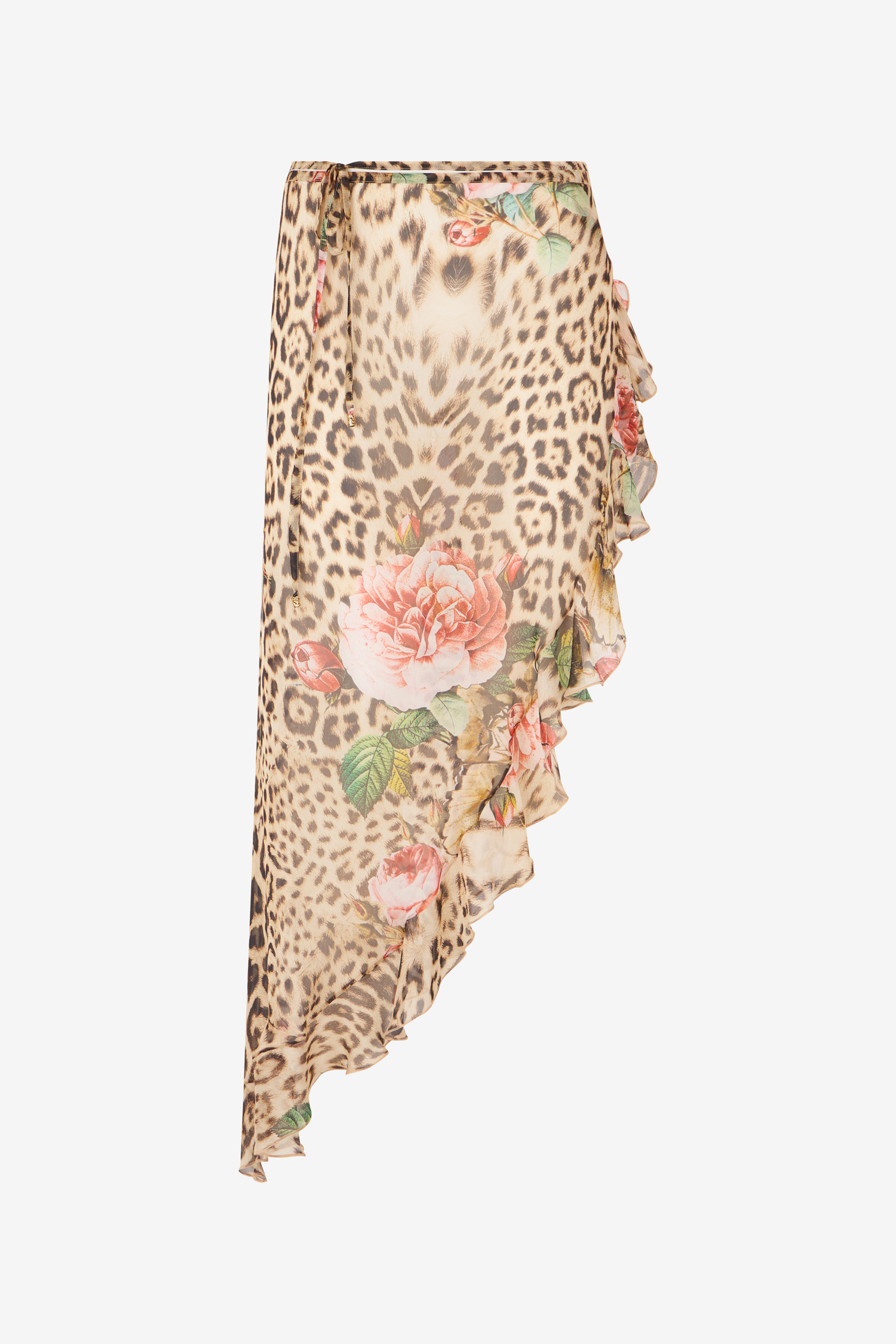 Roberto Cavalli Jaguar Roses Print Sarong