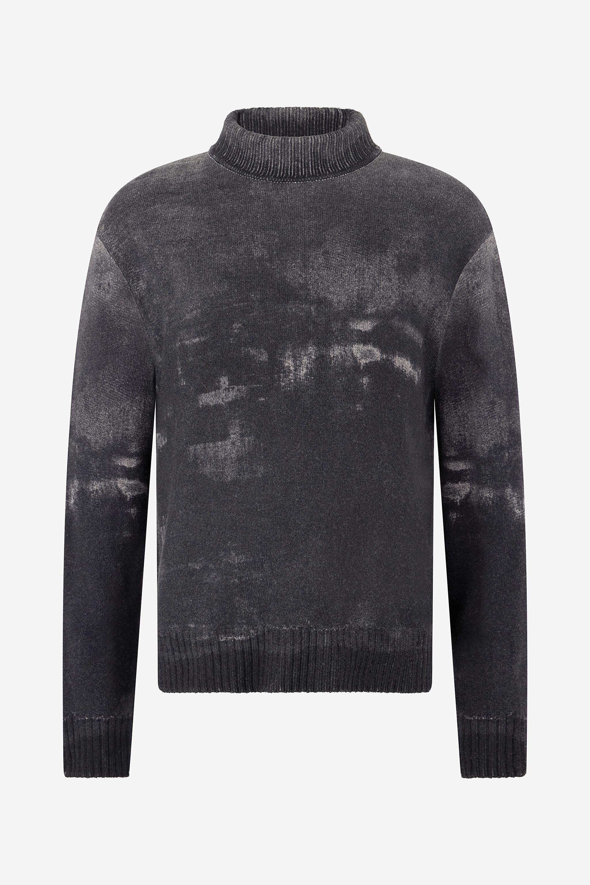 Roberto Cavalli Men's Black Turtle-Neck Wool Sweater - Promo Sale Fw2025