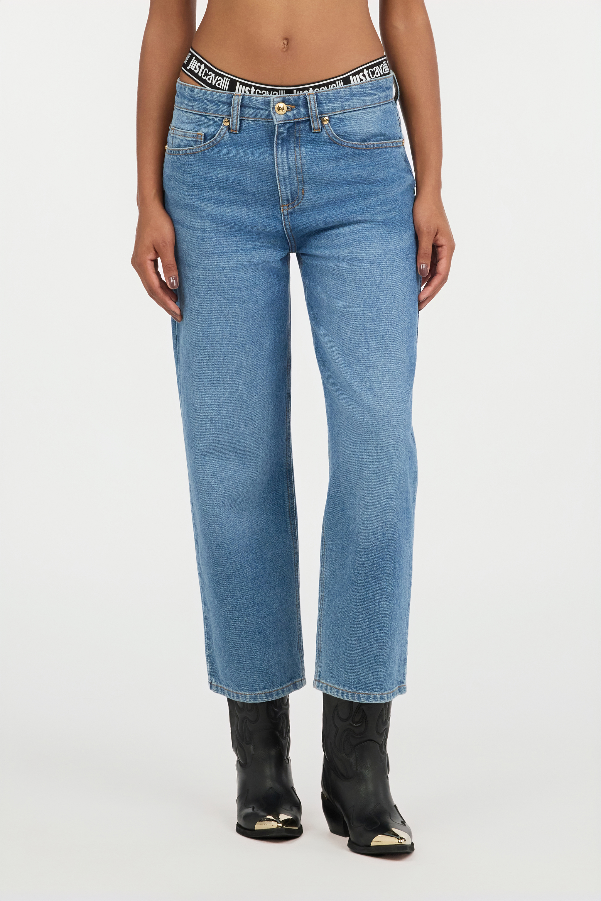 Blue Cropped Jeans