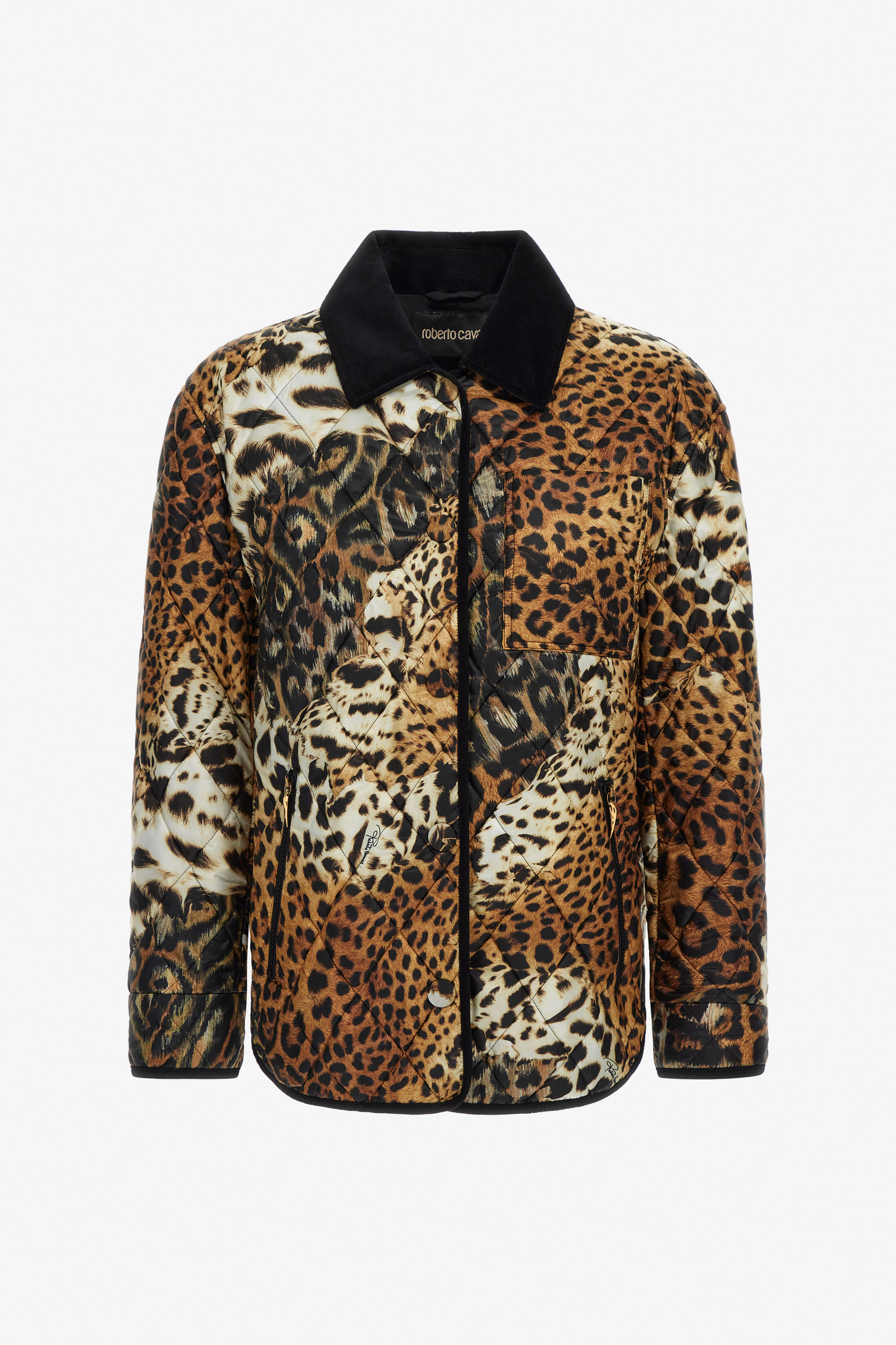 Roberto Cavalli Women's Brown Leopard Print Jacket - Ready To Wear