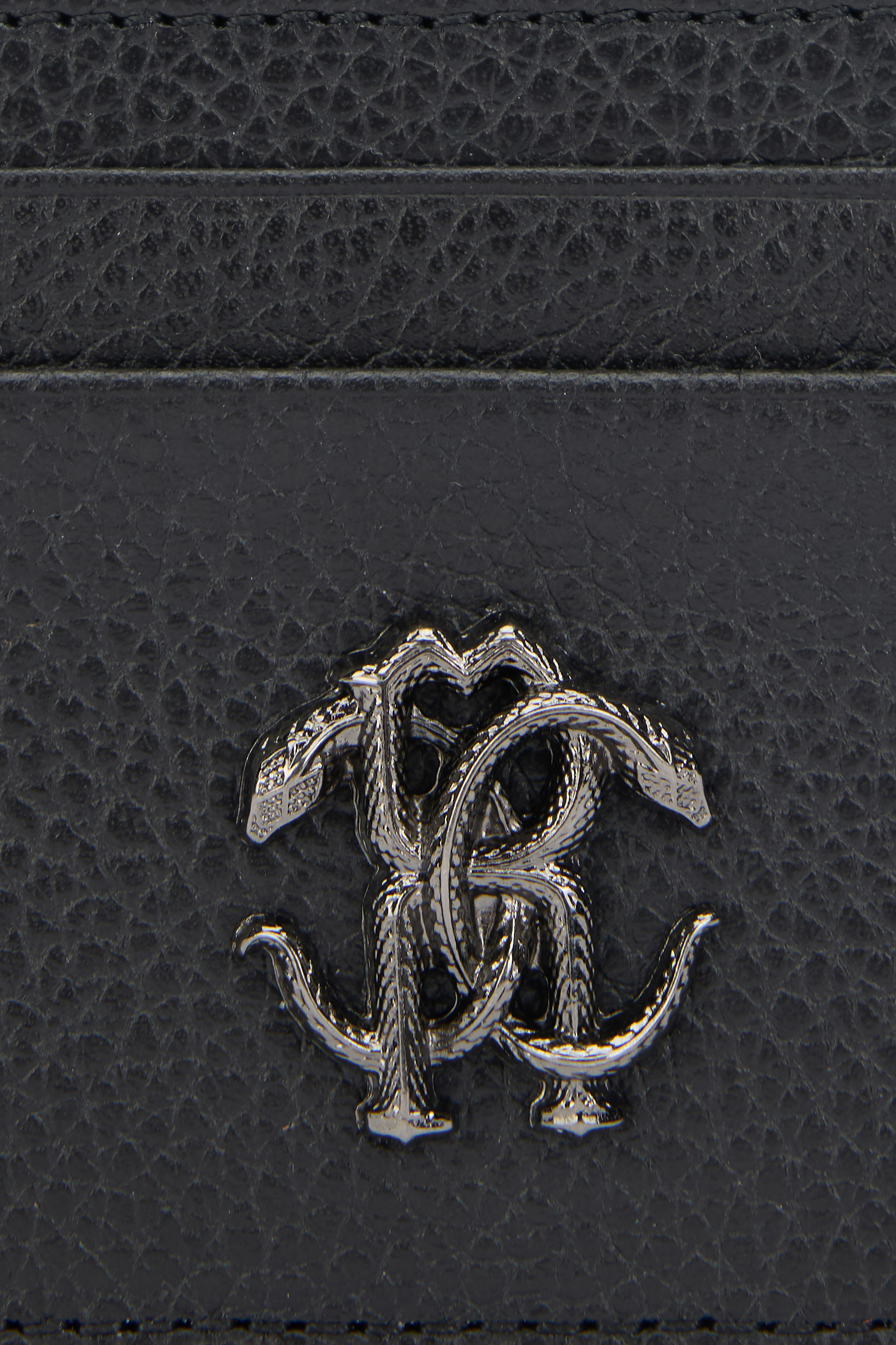 Black Card Case With Monogram RC