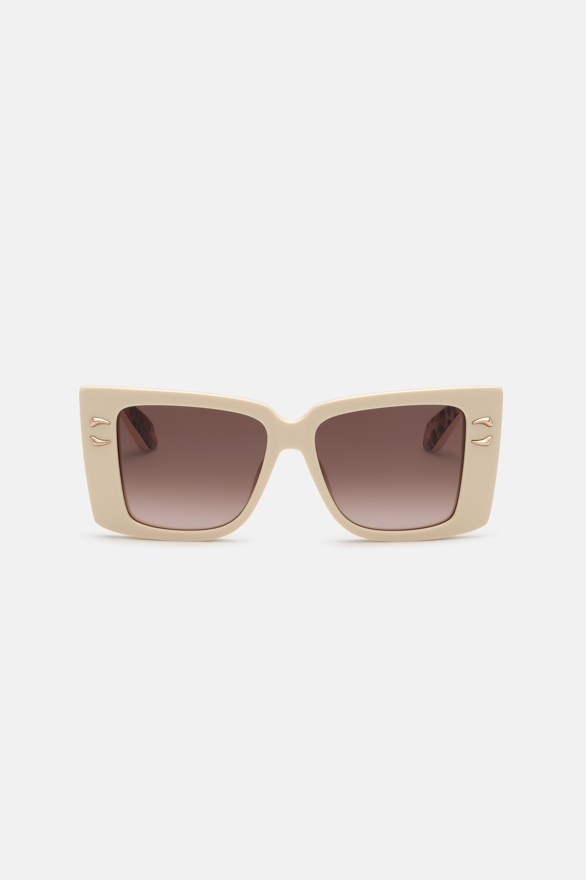 ROBERTO CAVALLI SUNGLASSES WITH WIDE RECTANGULAR FRONT AND FANGS