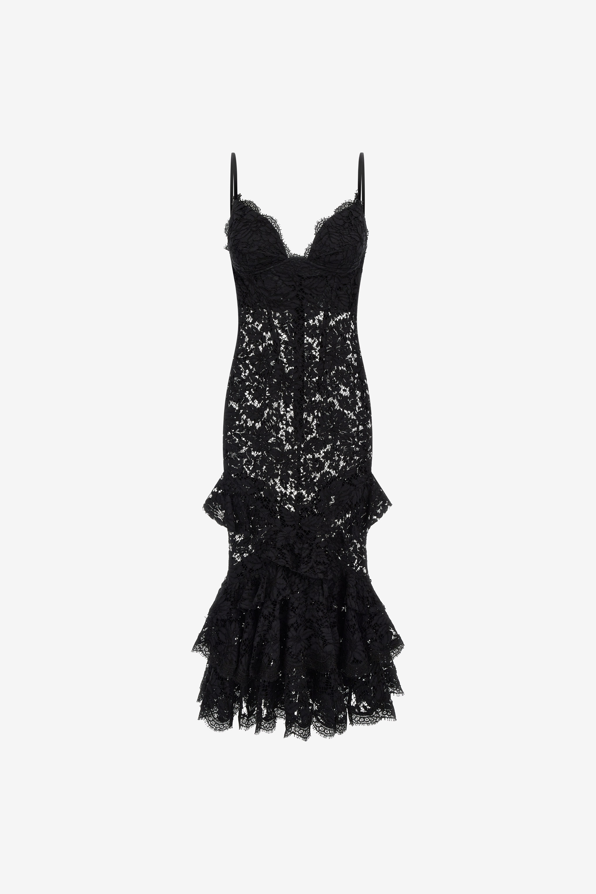 Roberto Cavalli Lace Dress In Black
