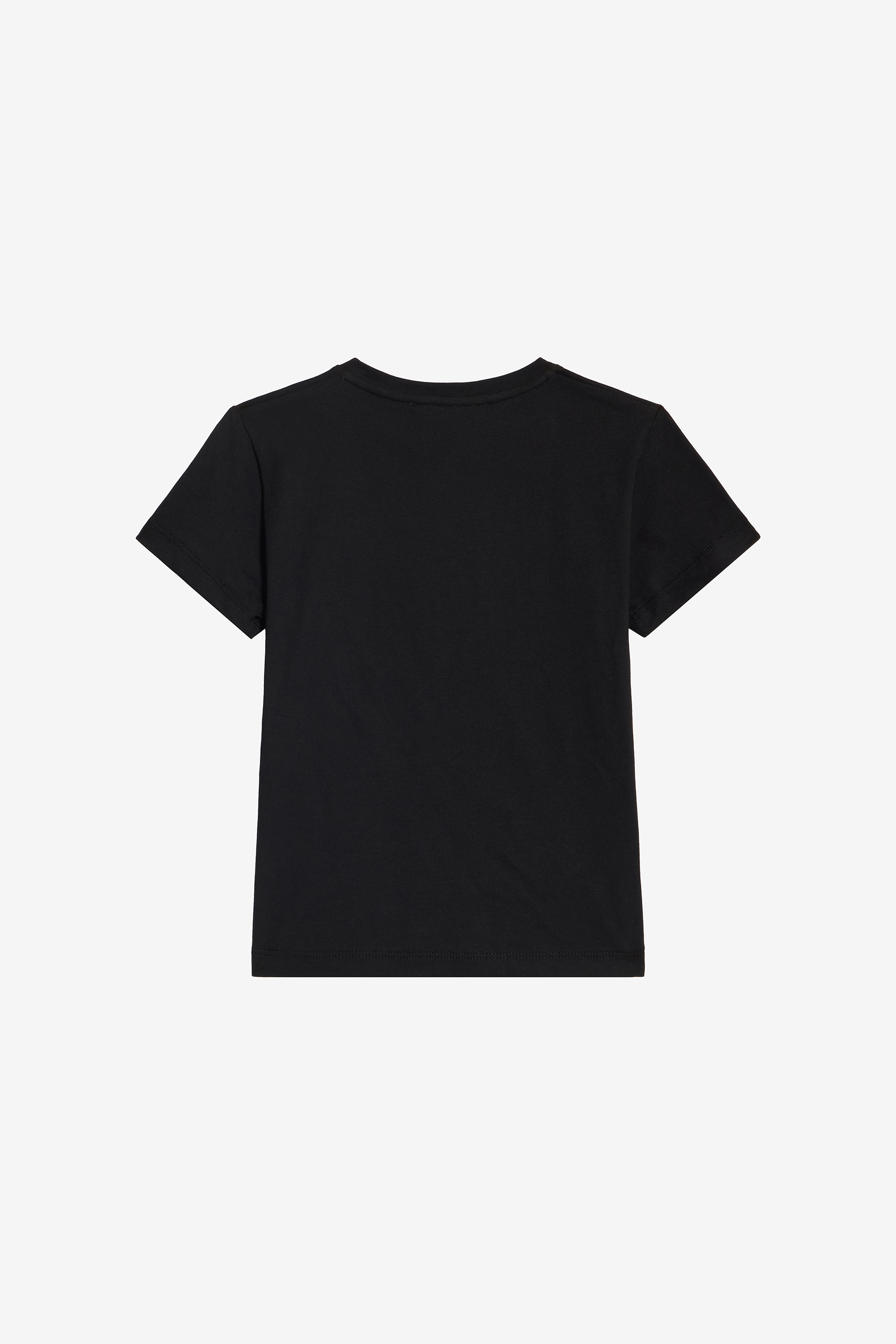 Black T-Shirt with Flower Print
