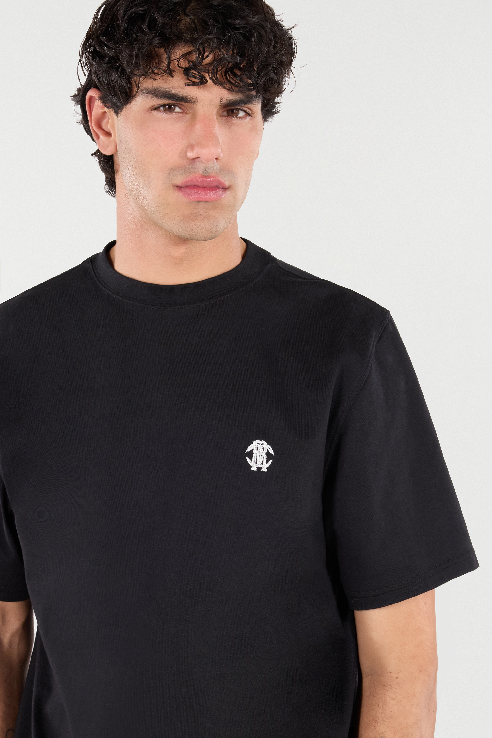 Roberto Cavalli Man T-shirt Black Size L Cotton