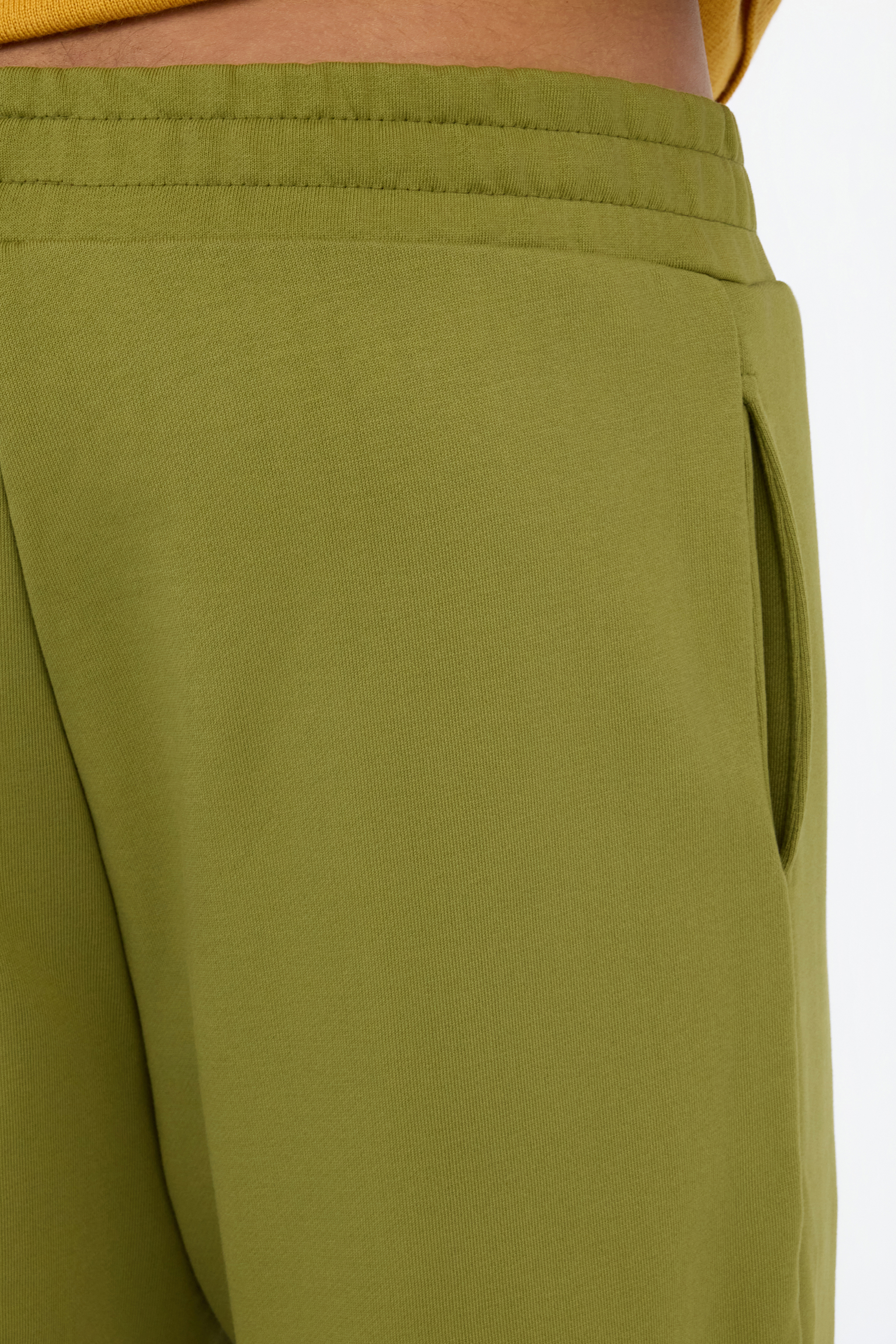 Green Pintuck Trousers