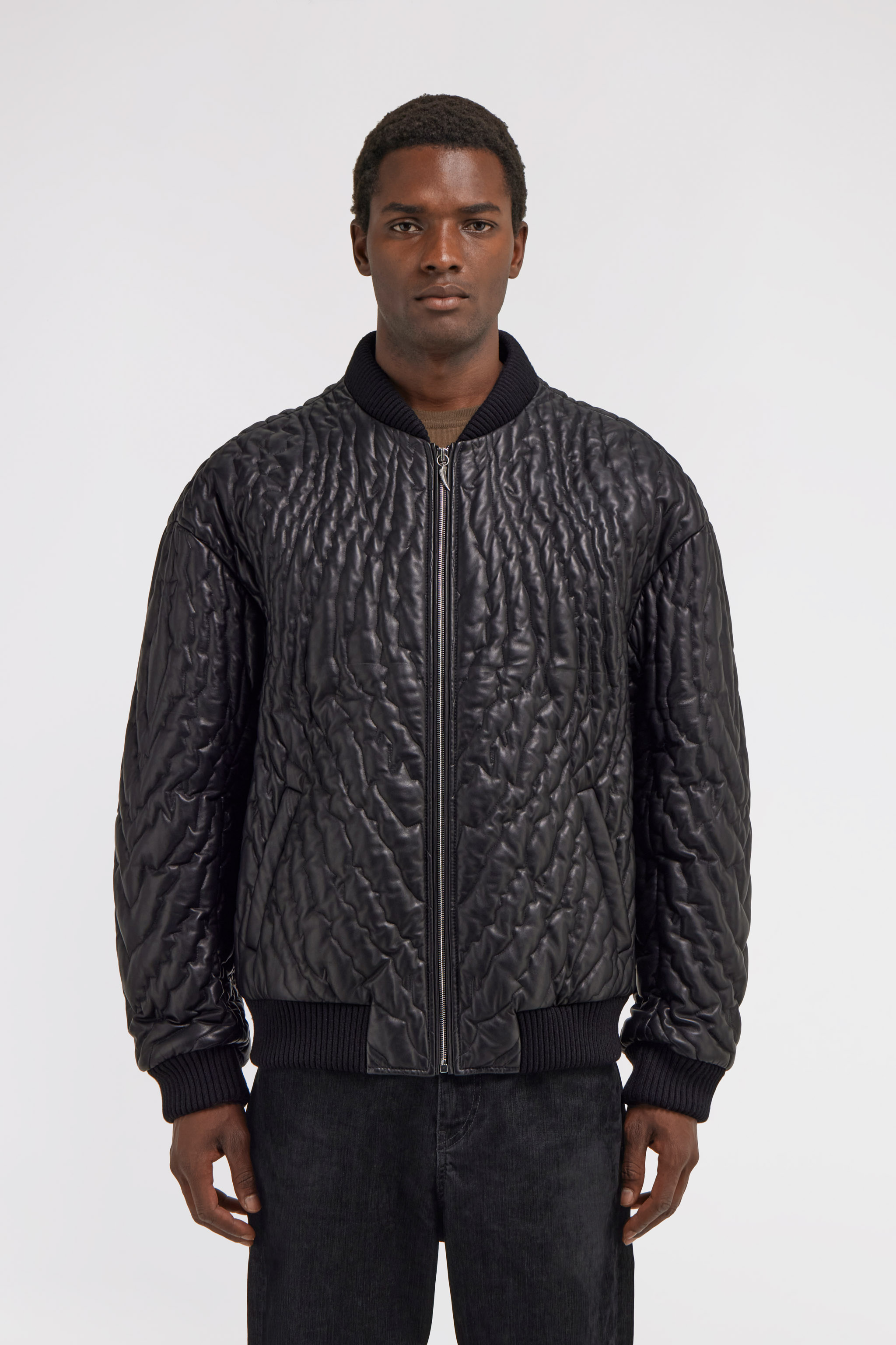 Shop Roberto Cavalli Gesteppte Bomberjacke In Black