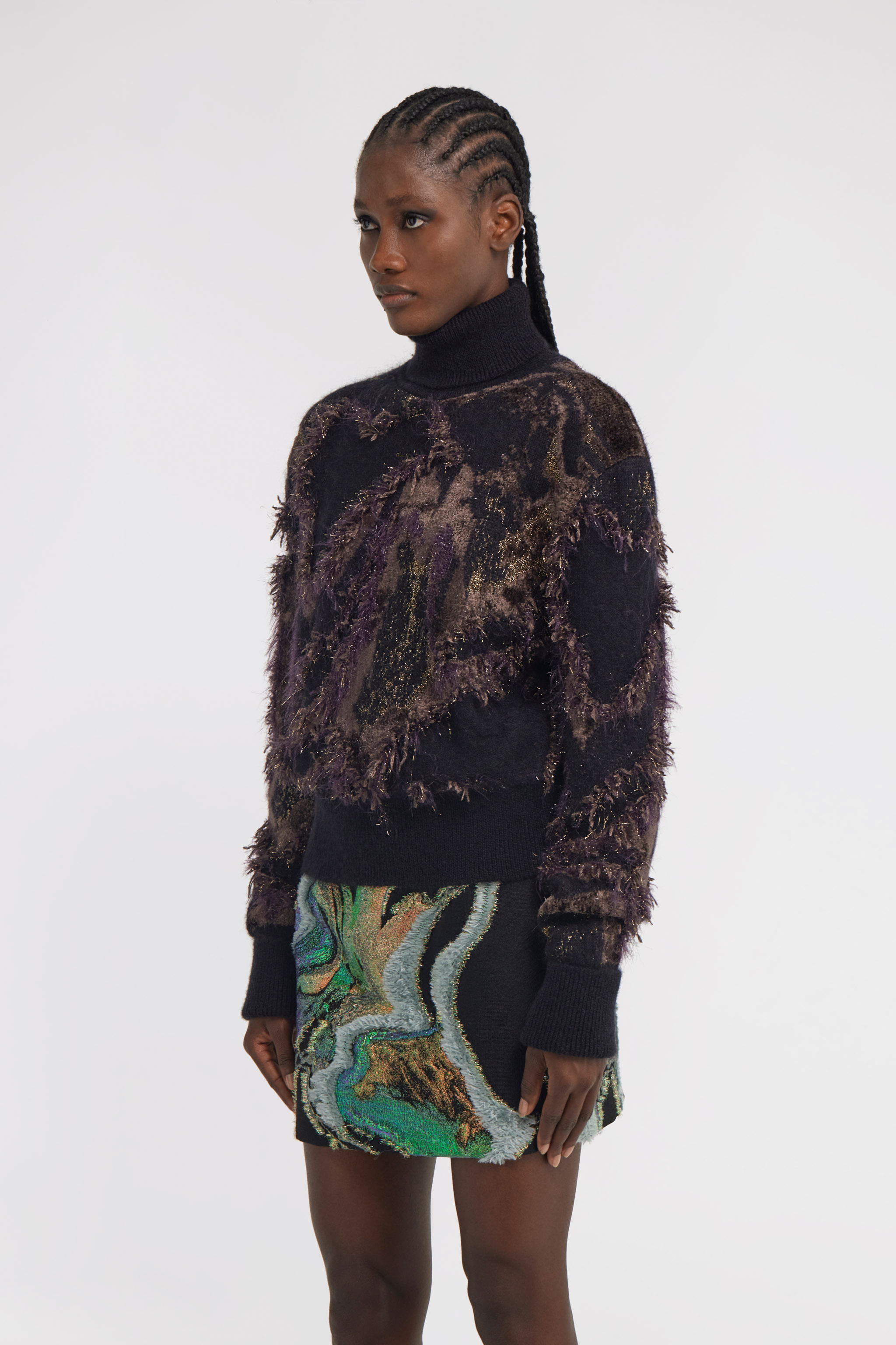 Roberto Cavalli Turtleneck Sweater In Black