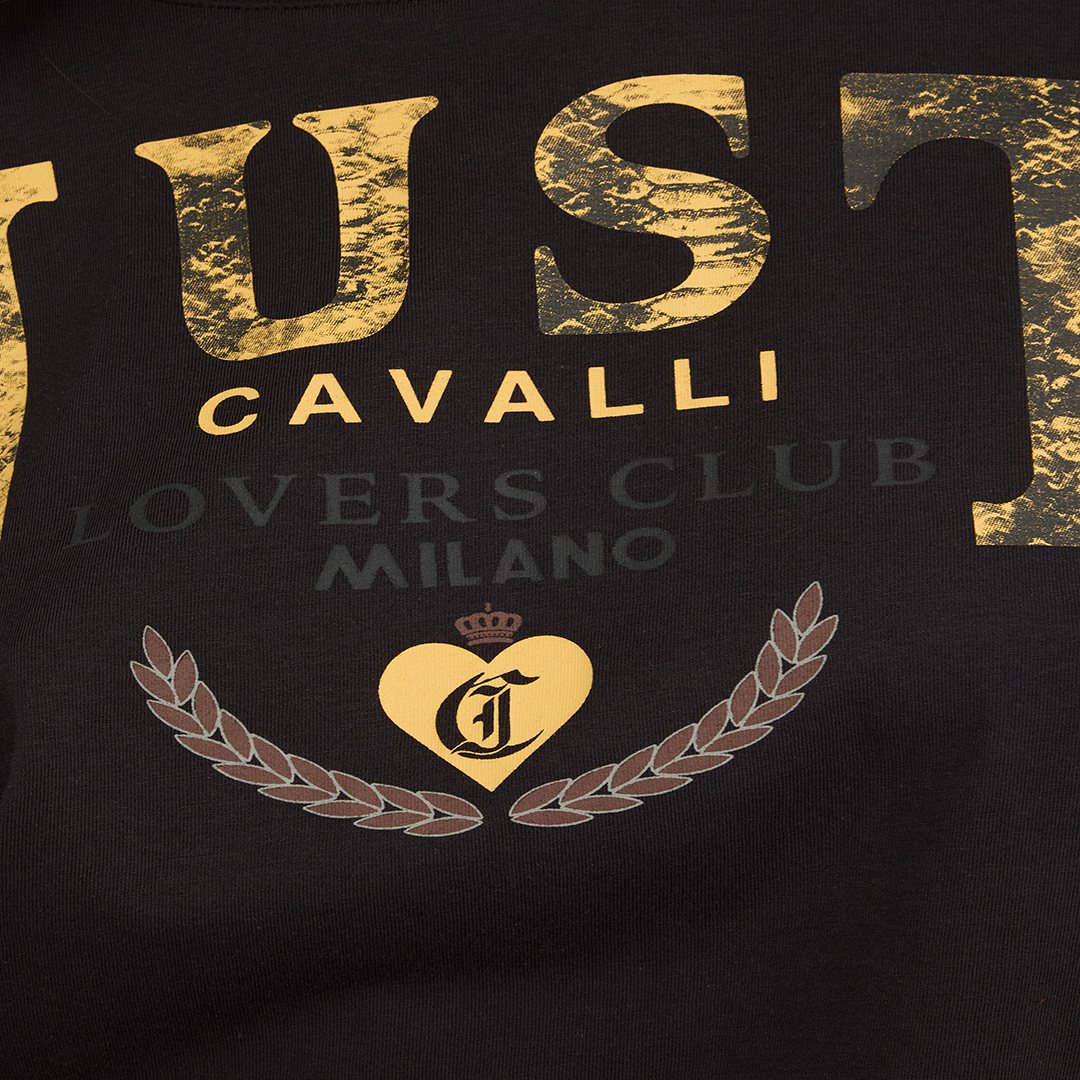 Black T-Shirt With Lovers Club Print