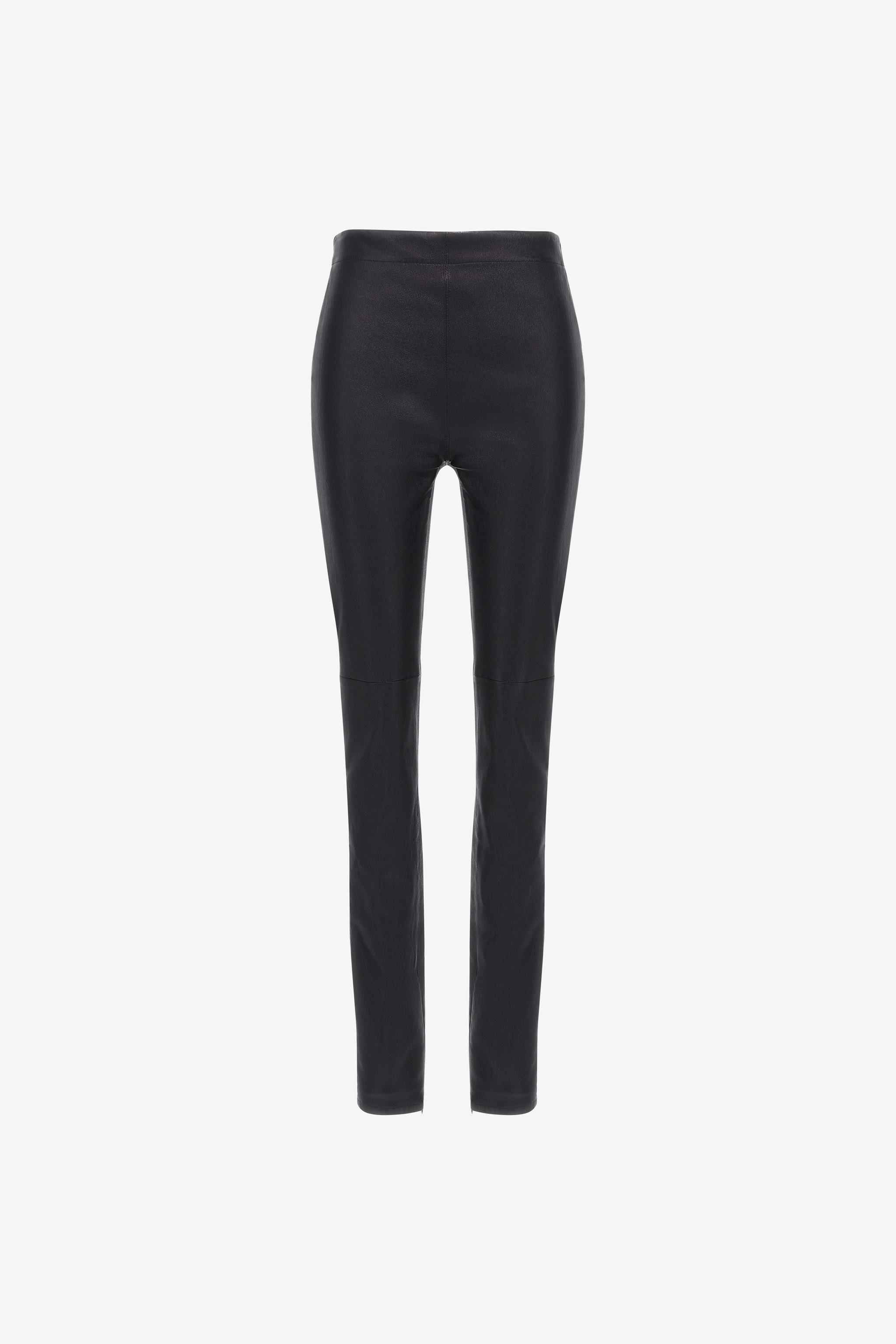 Roberto Cavalli Leather Leggings In Black