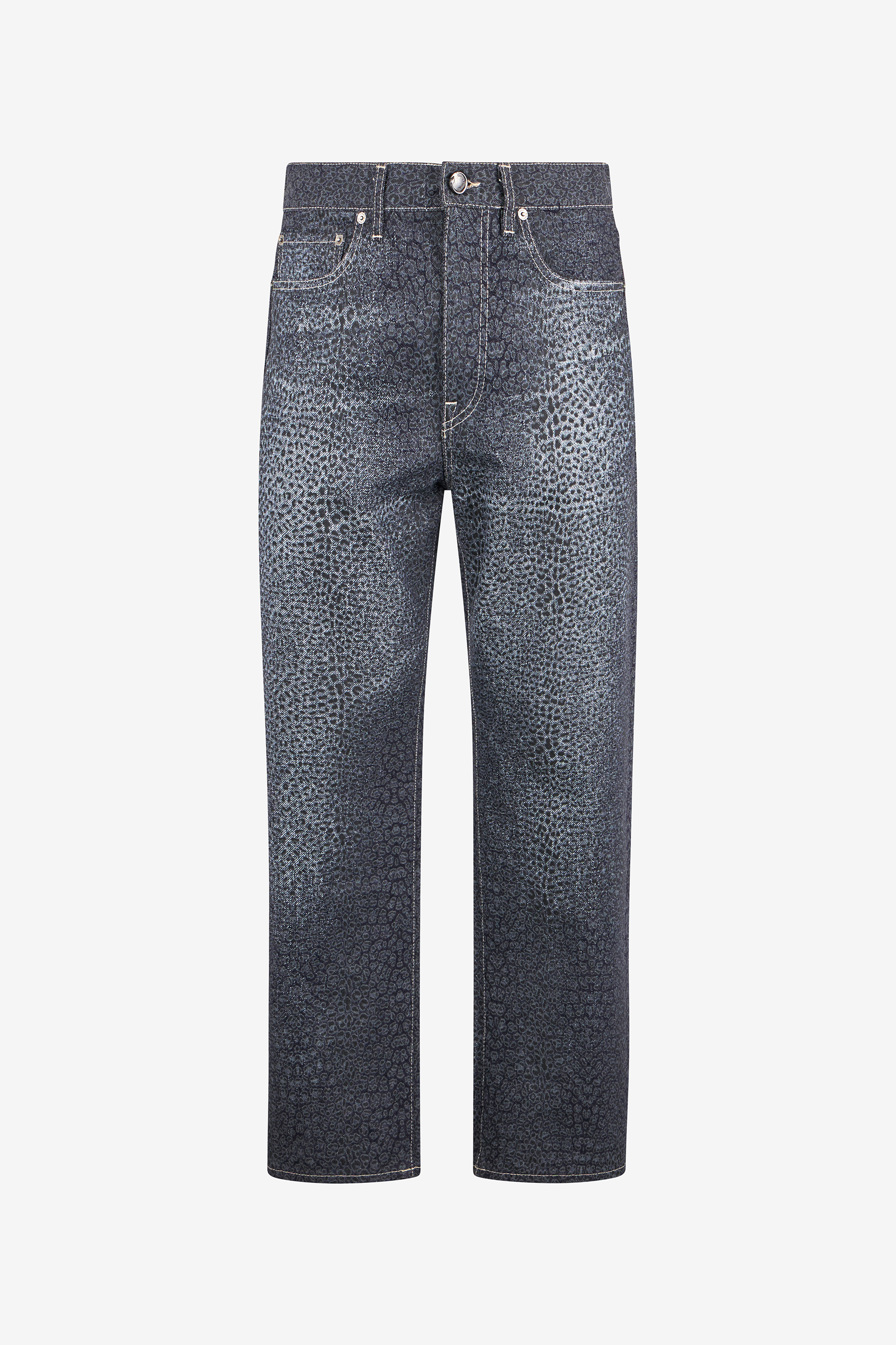 Roberto Cavalli Men's Black Baby Jaguar Print Jeans - Lunar Rock - Image 1
