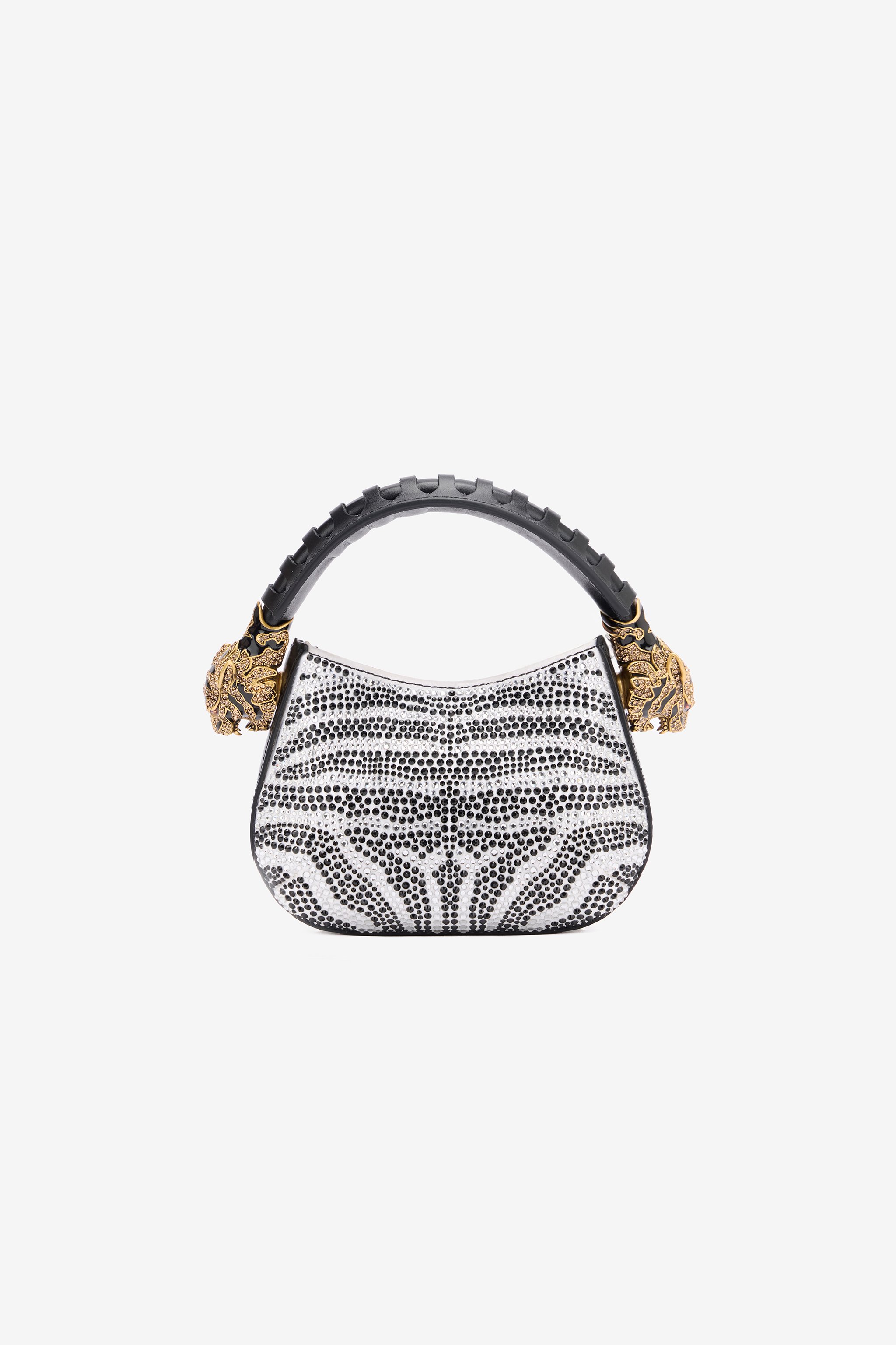 ROBERTO CAVALLI MINI ROAR BAG MIT MOTIV ZEBRA AUS STRASS