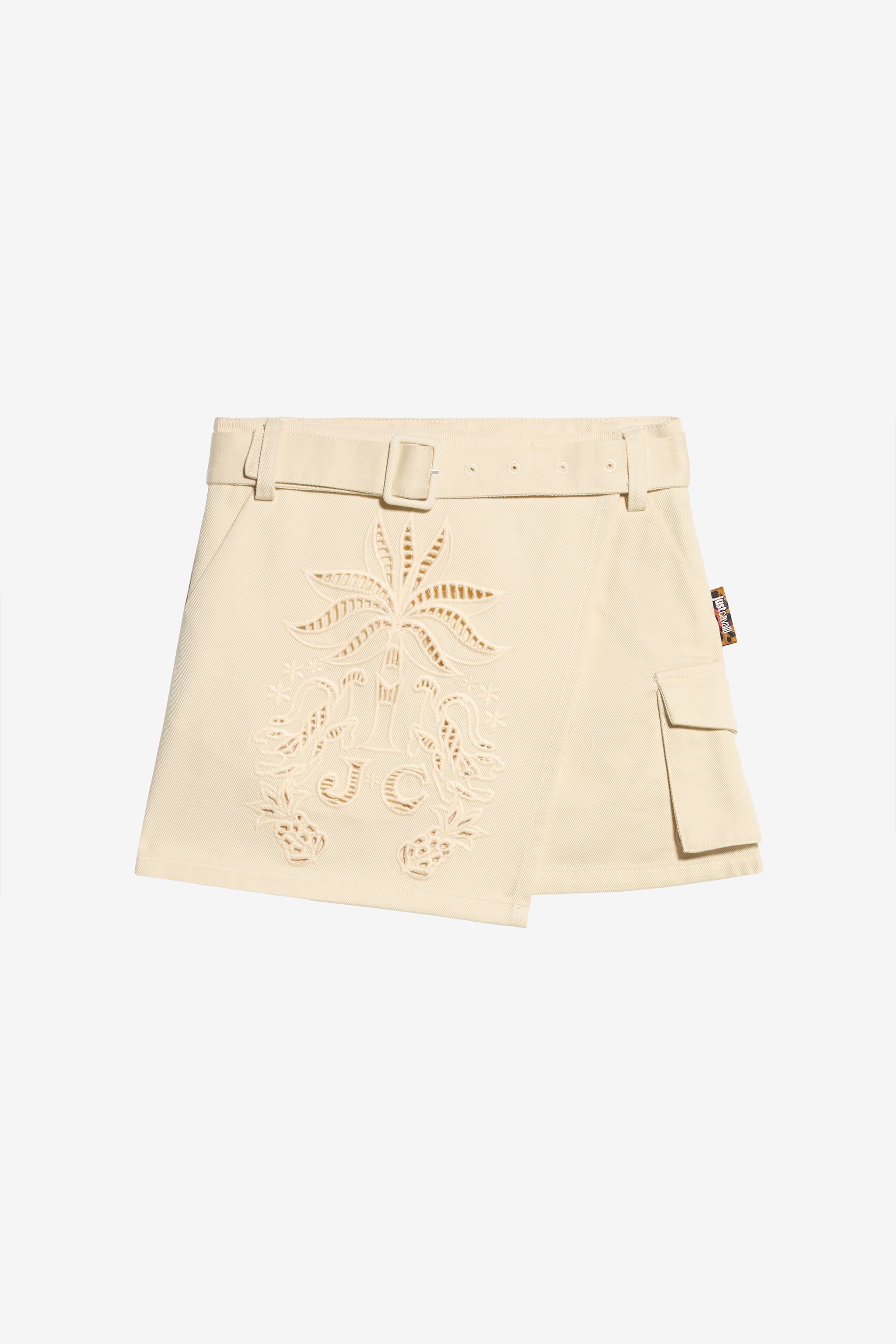 Roberto Cavalli Beige Cotton Miniskirt | Thumbnail 5