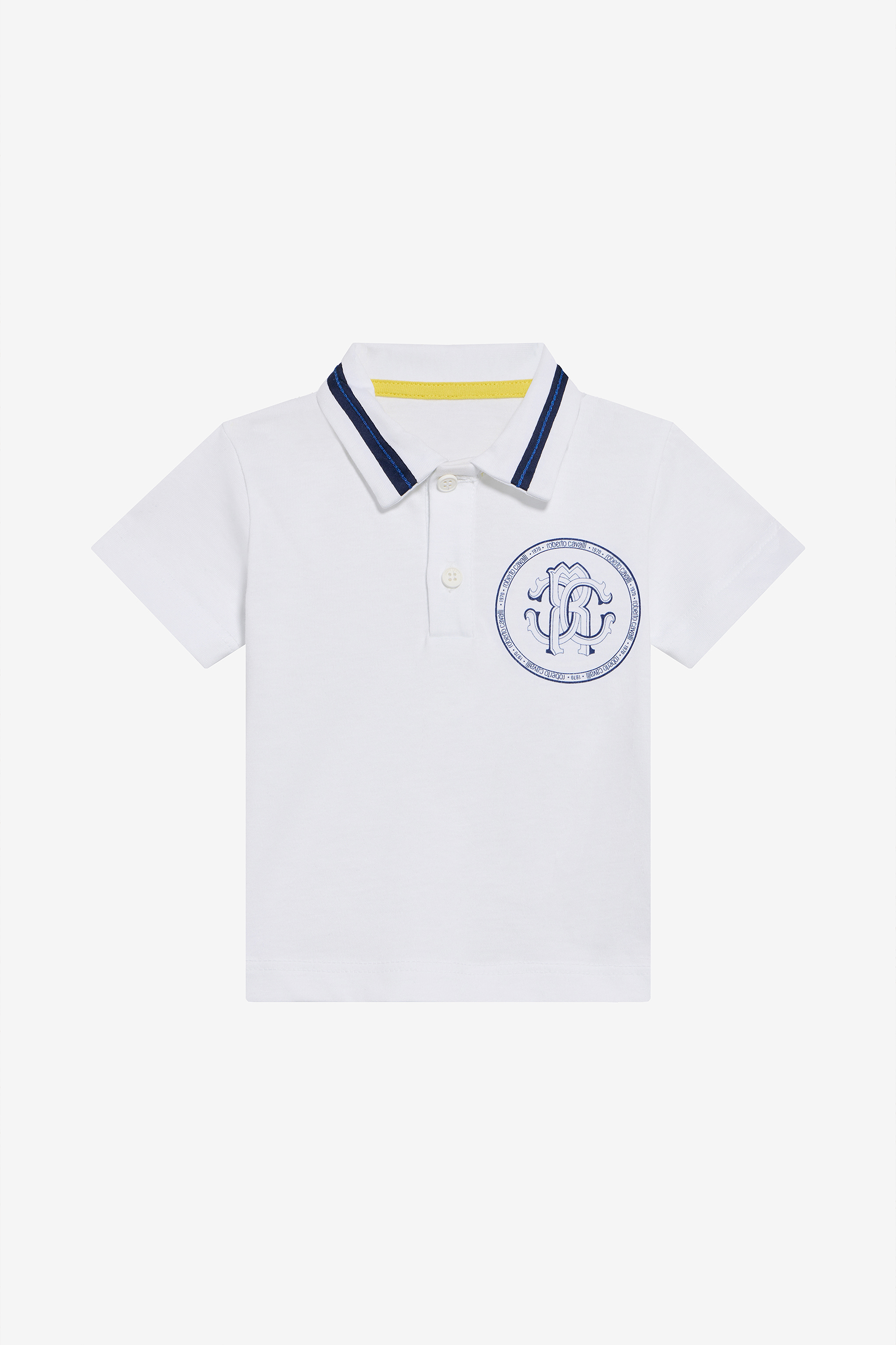 Roberto Cavalli Boys White Polo With Monogram Rc Embroidery - Ready To Wear Optical