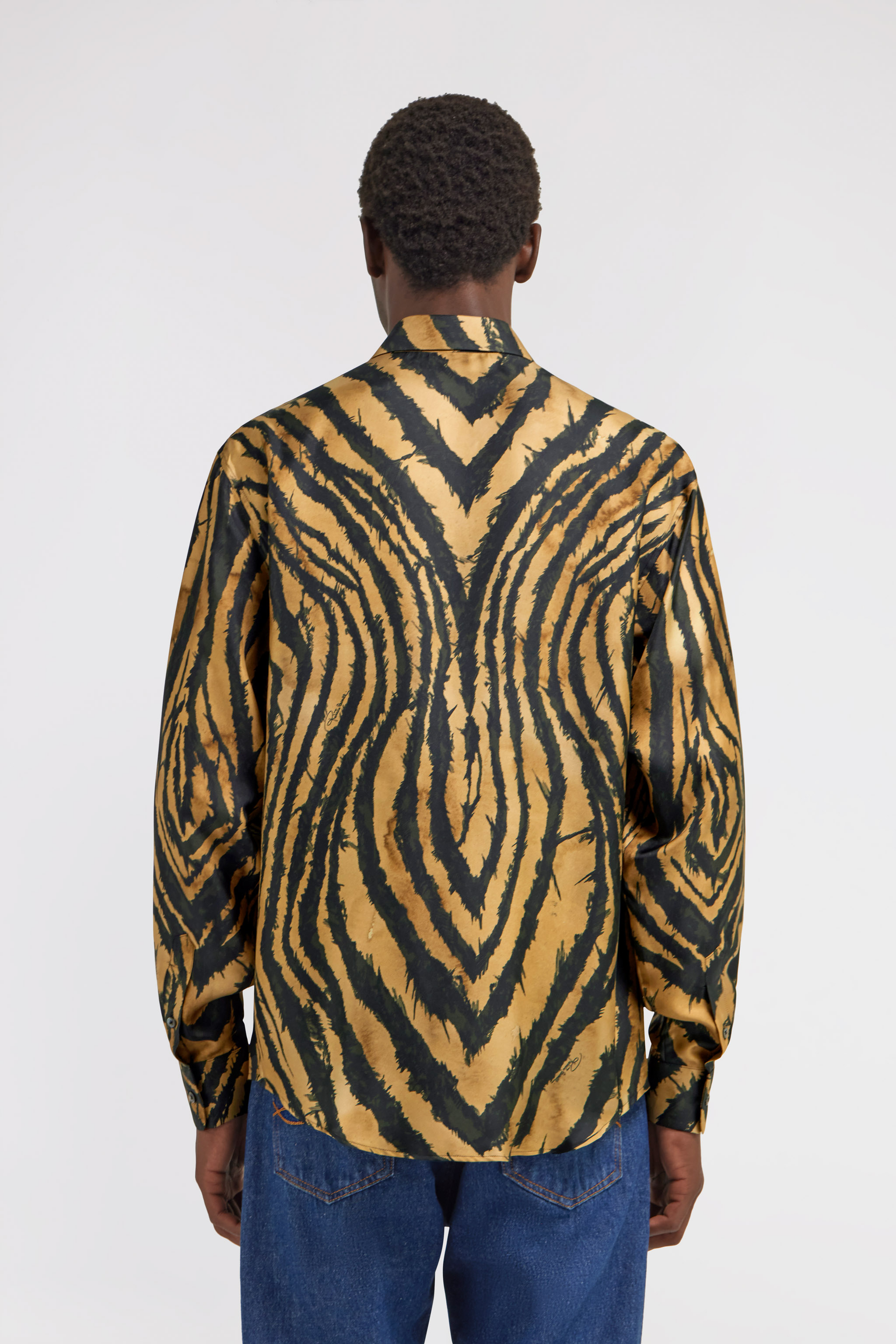 Tiger Print Silk Shirt