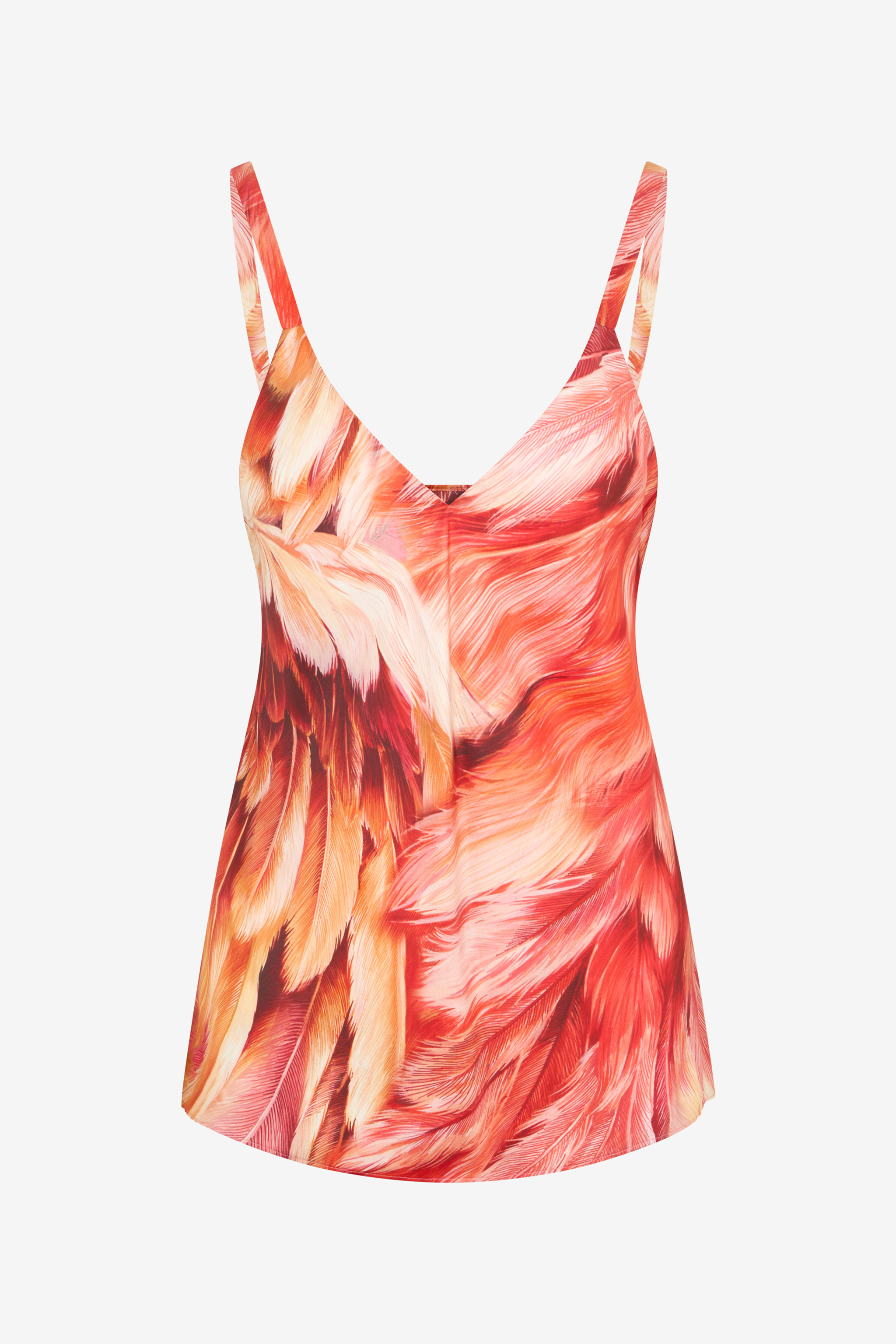 Roberto Cavalli Women's White Plumange Print Camisole - Blouses Aragosta