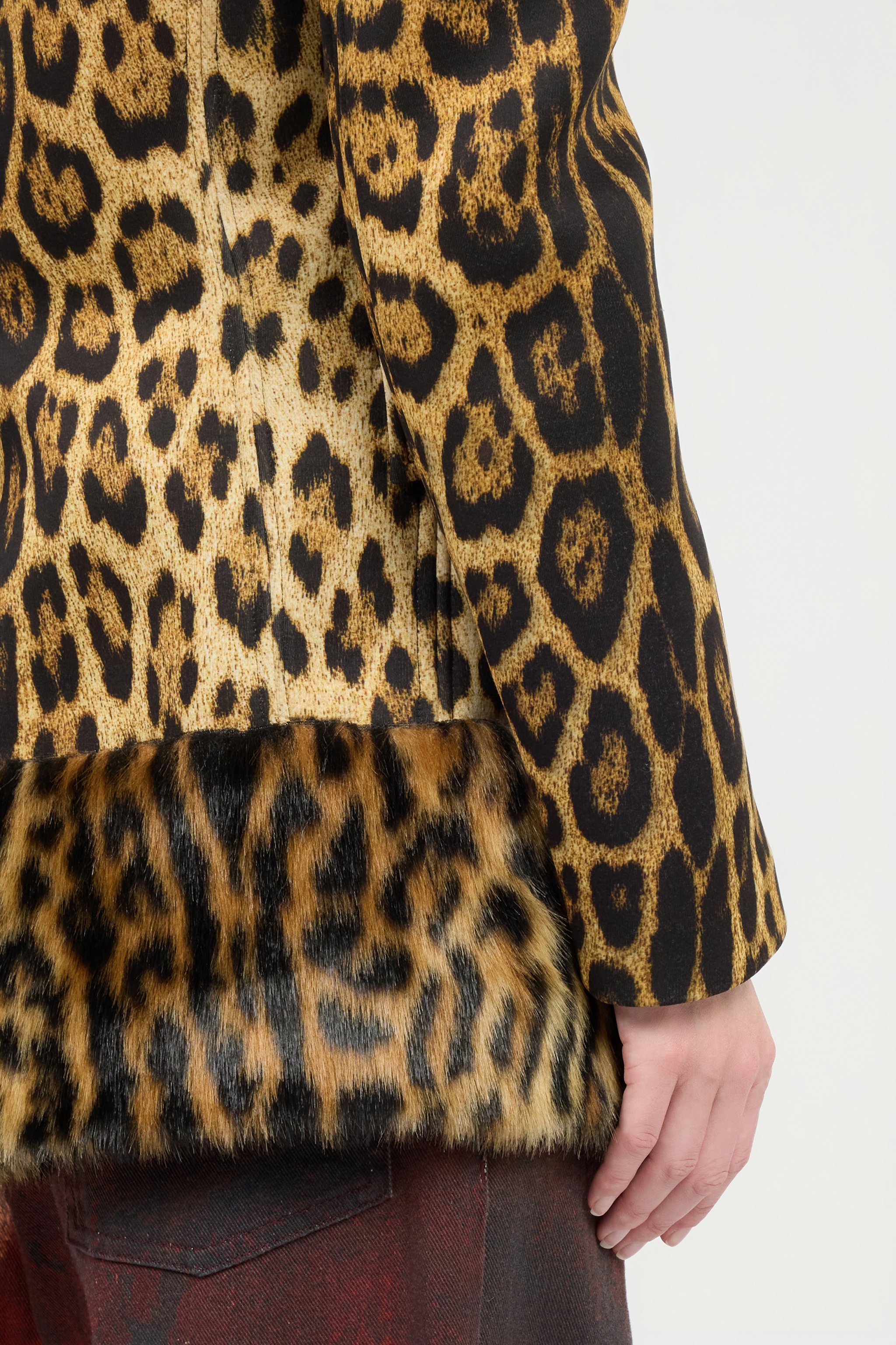 Roberto Cavalli Single-breasted Blazer With Jaguar Skin Print In Brown