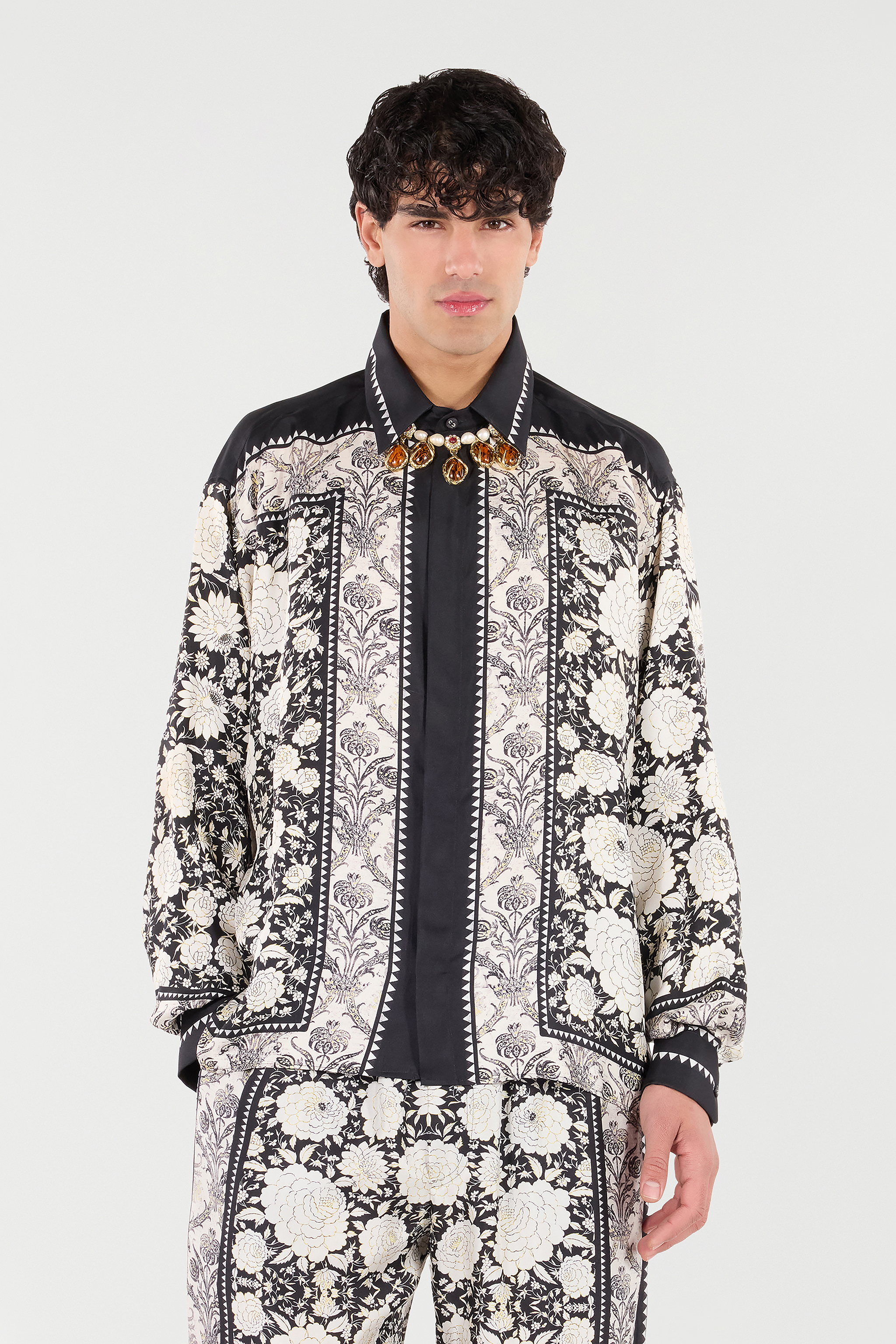 Silk Shirt With Floral Print