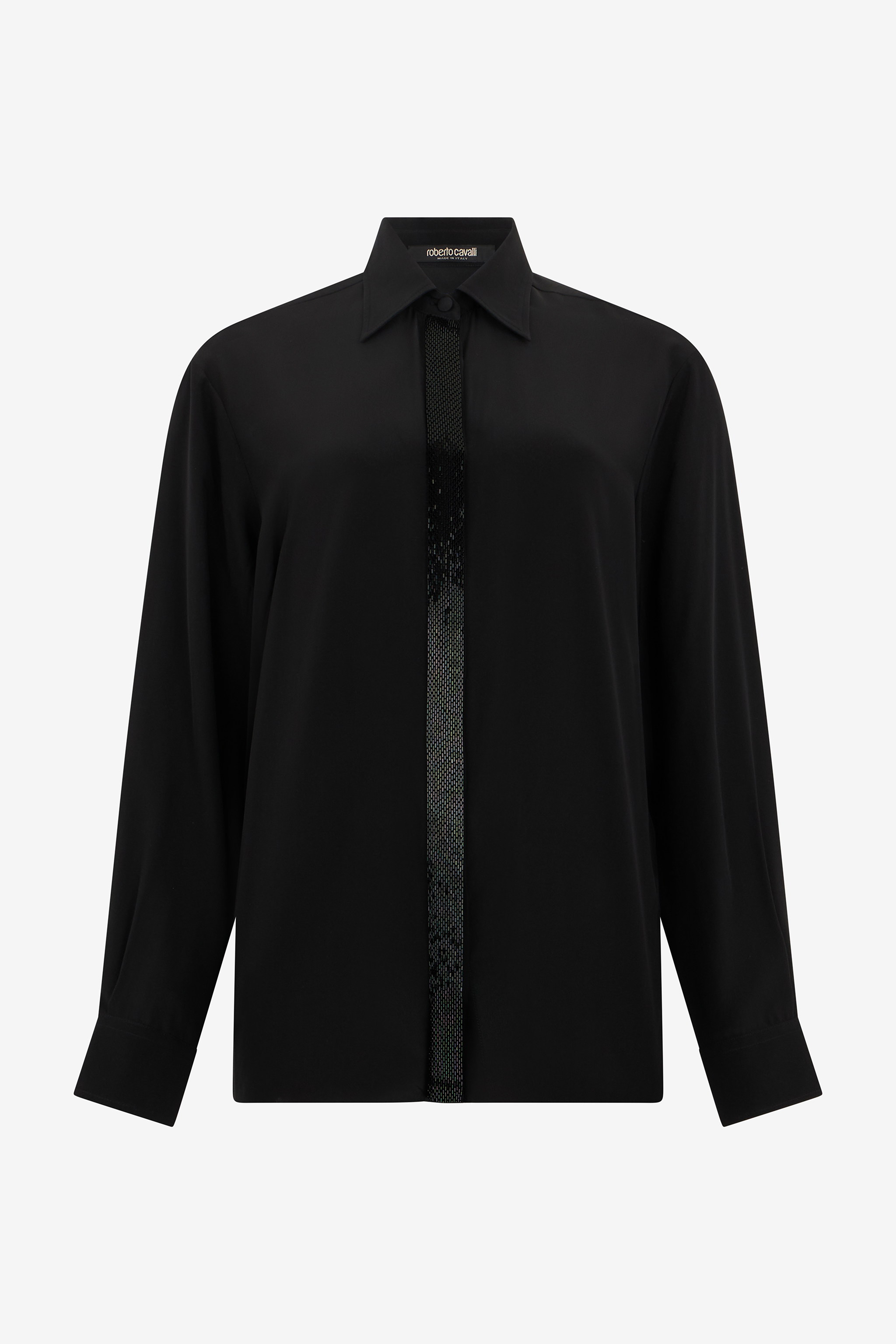Roberto Cavalli Silk Shirt with Shimmering Detail