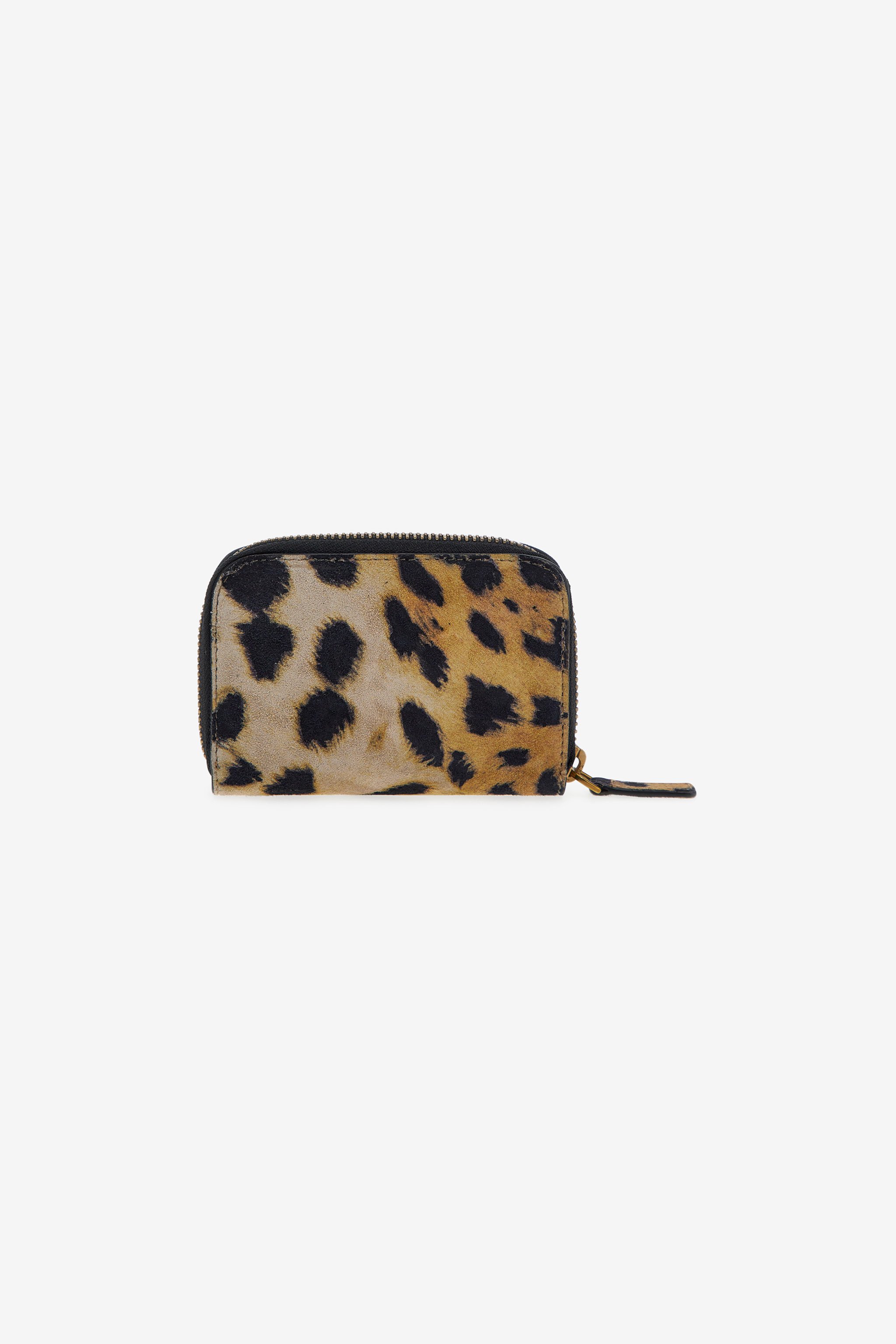Roberto Cavalli Small Wallet With Monogram Rc And Zip In Light Brown
