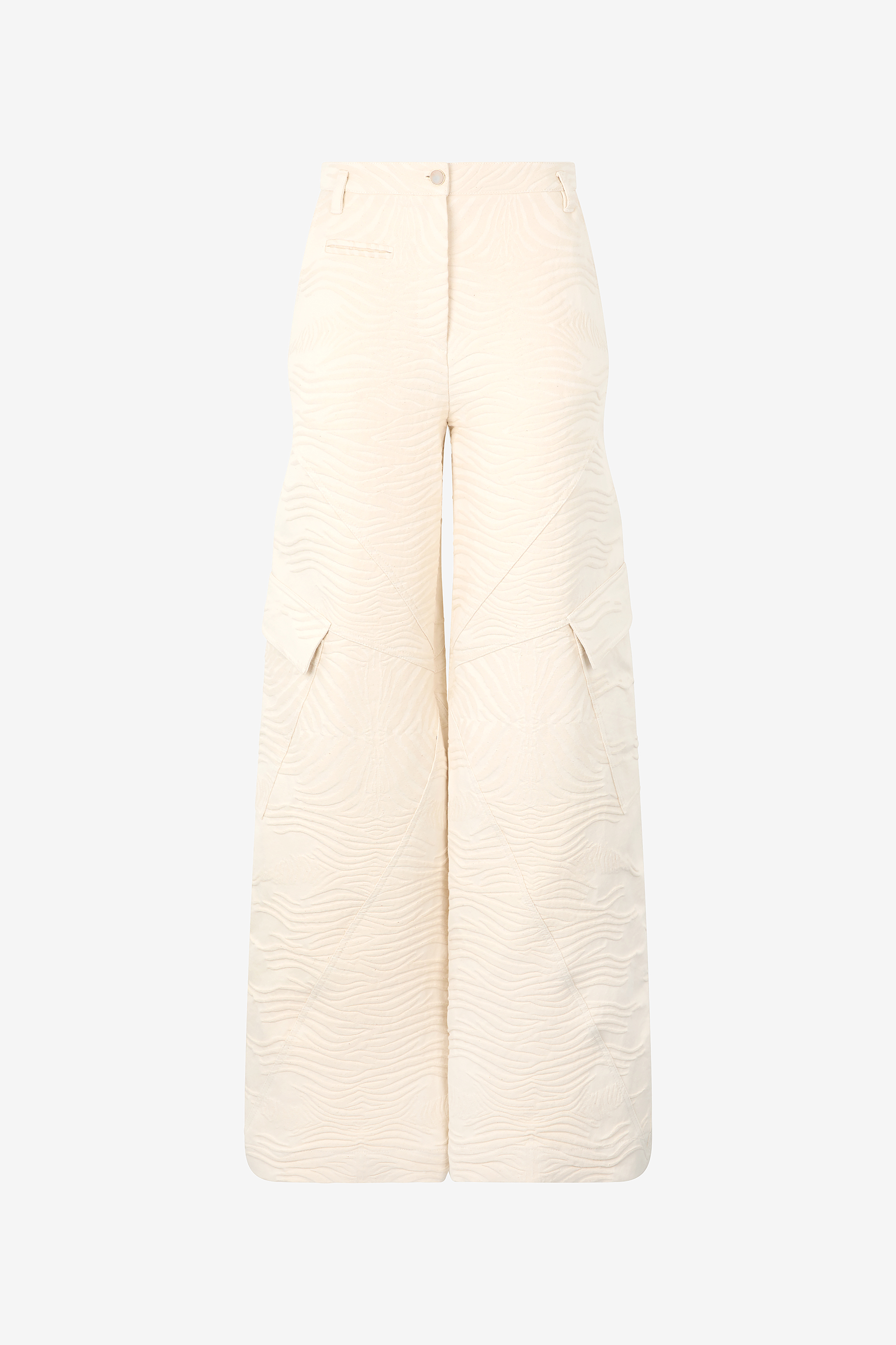 Roberto Cavalli Women's Ivory Zebra Design Pants - Ready To Wear