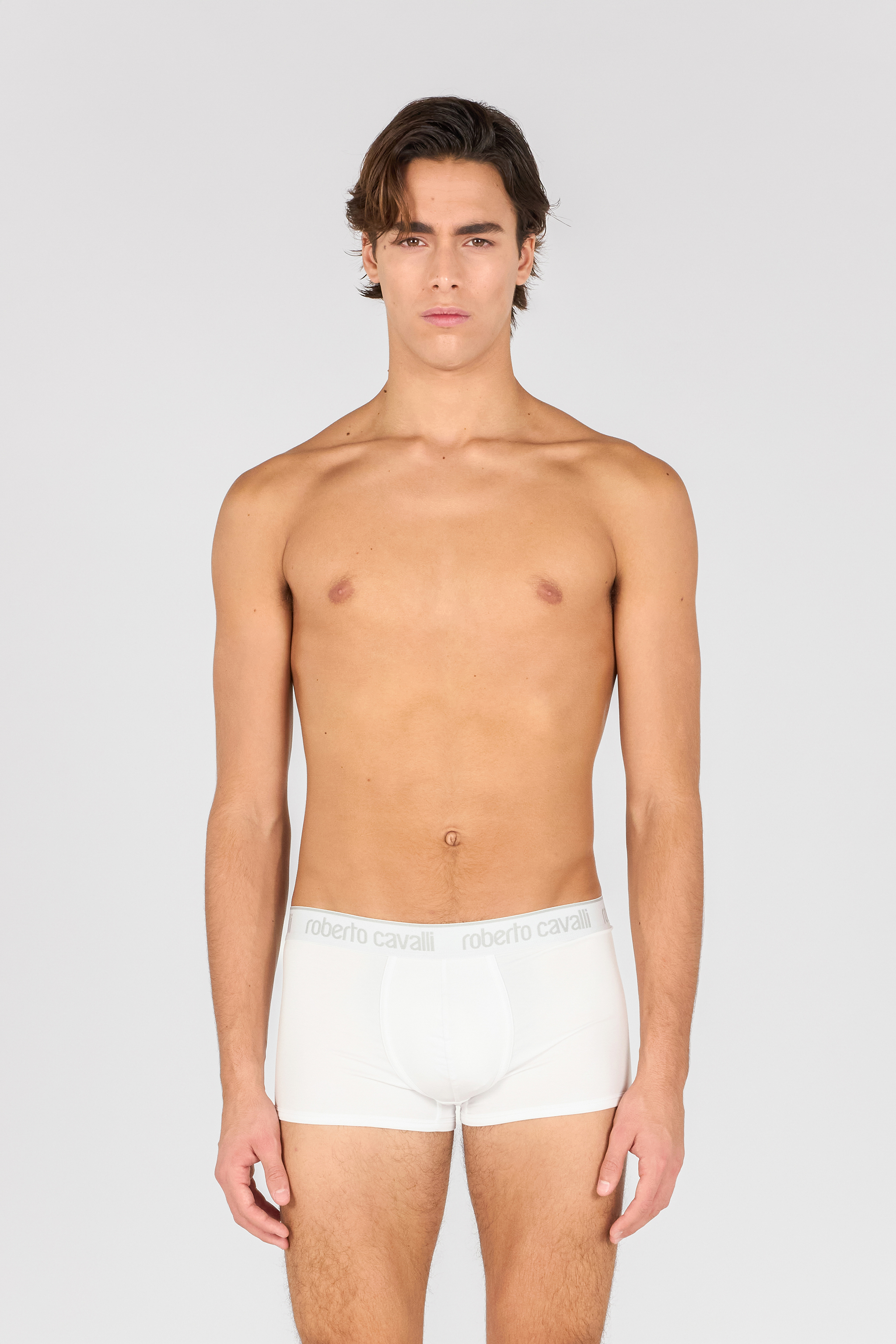 Roberto Cavalli Logo Boxer Shorts In White
