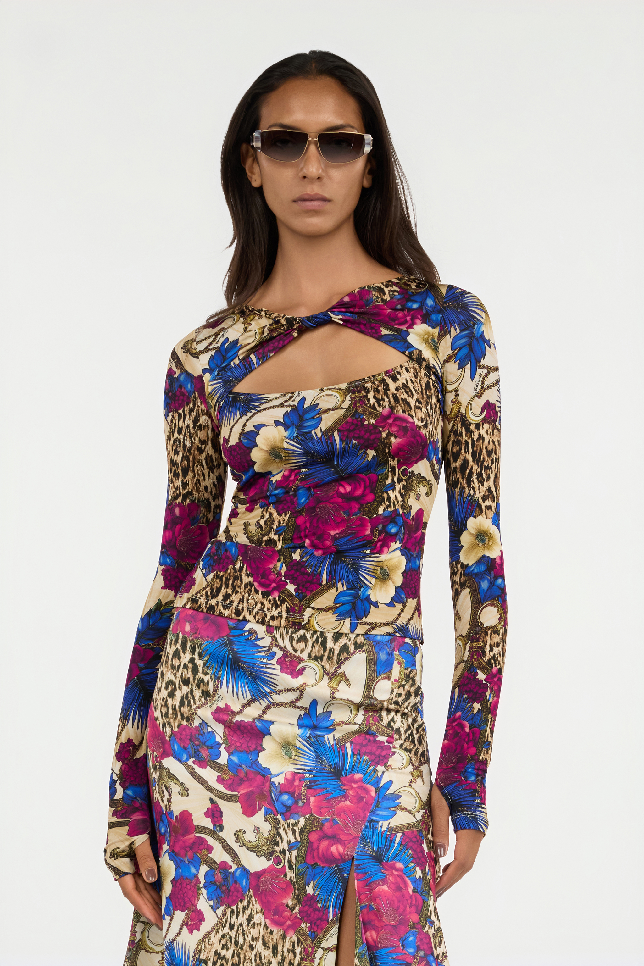 Flower Leopard Print T-Shirt