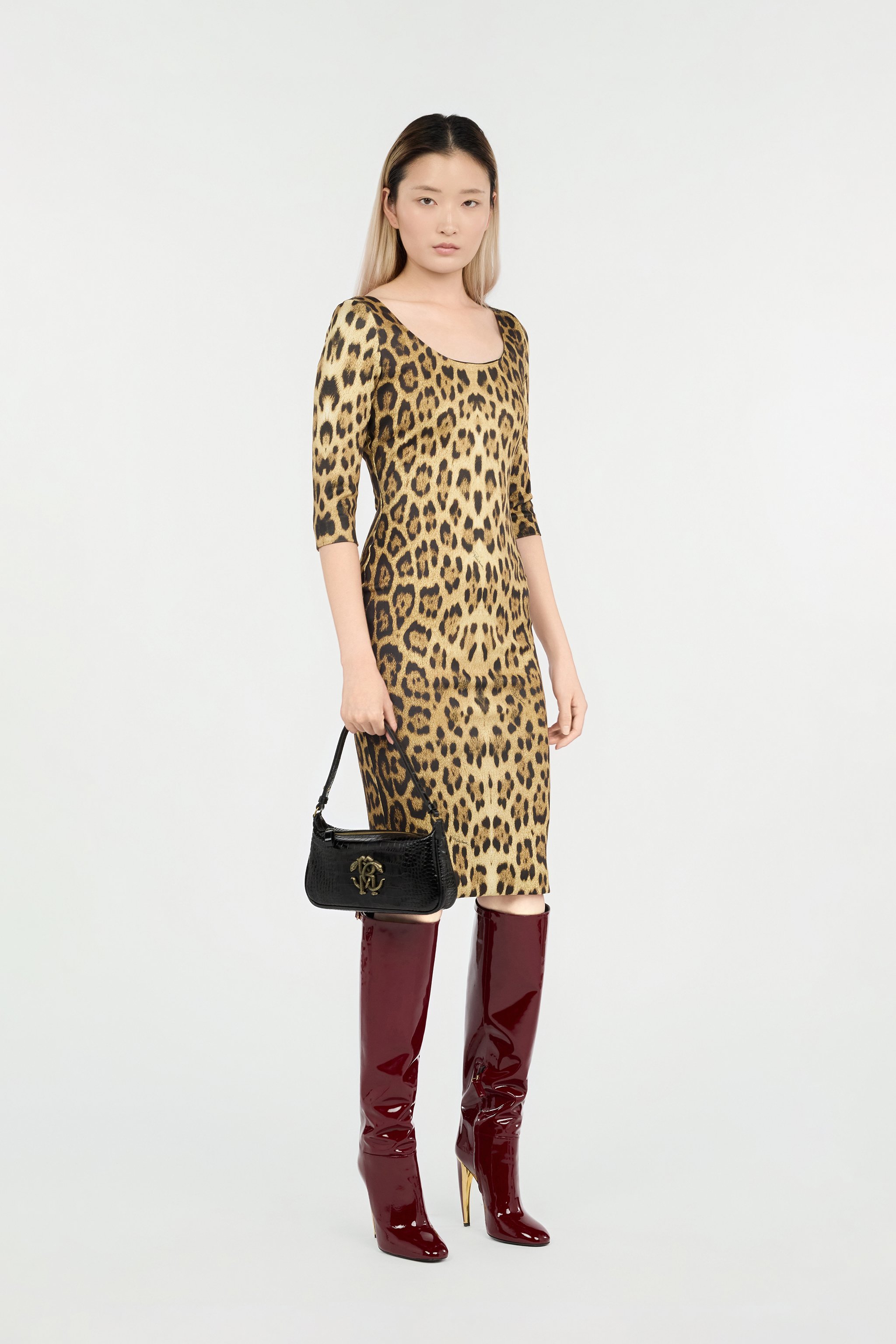 Leopard Print Midi Dress