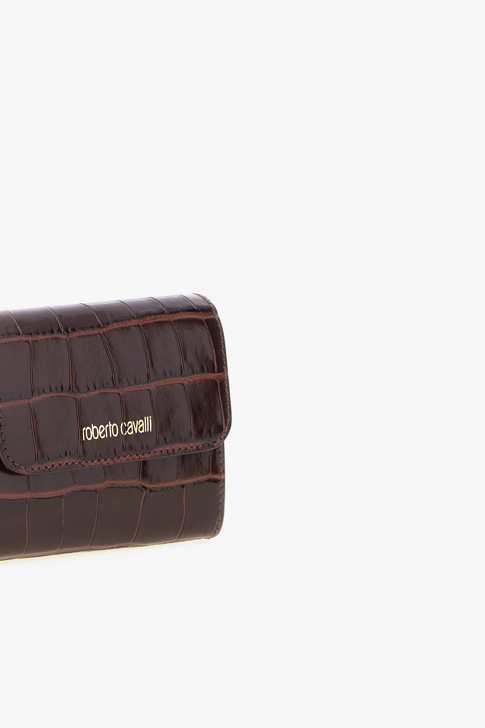 ROBERTO CAVALLI CROCODILE PRINT CARD CASE