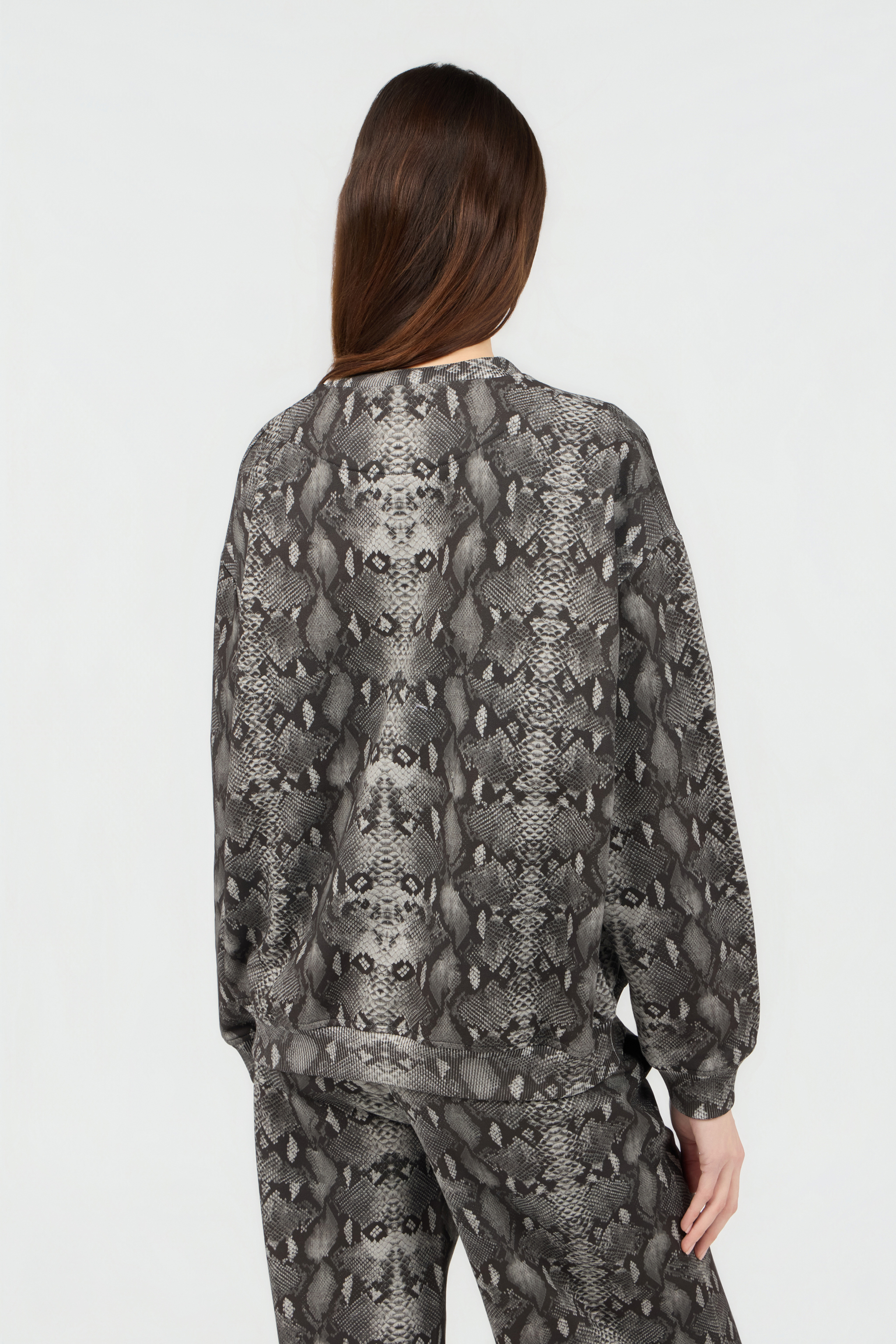 Roberto Cavalli Python Print Sweatshirt In Multi