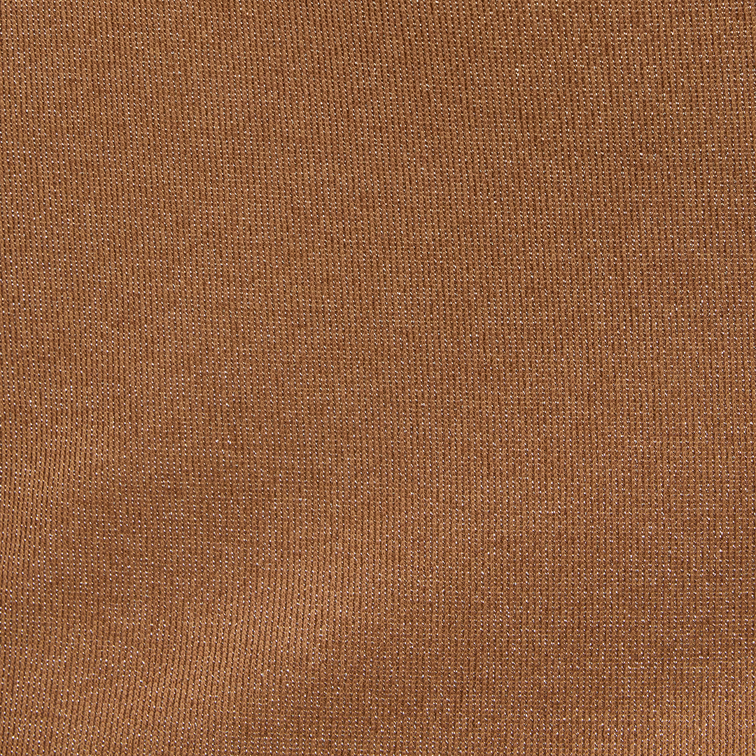 Roberto Cavalli Brown Lurex Midi Dress With Ring Detail In Brown