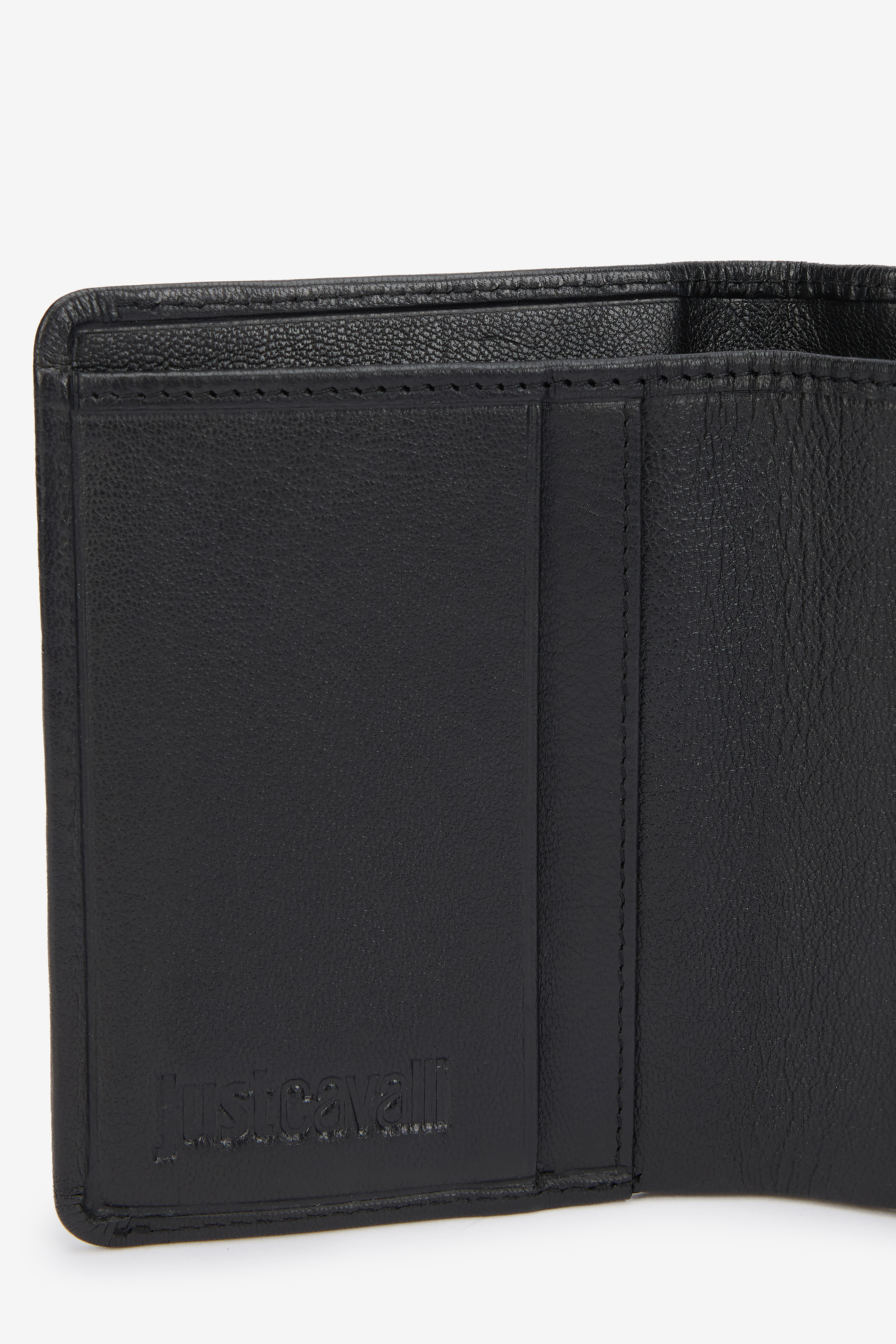 Black Wallet With Metal Logo