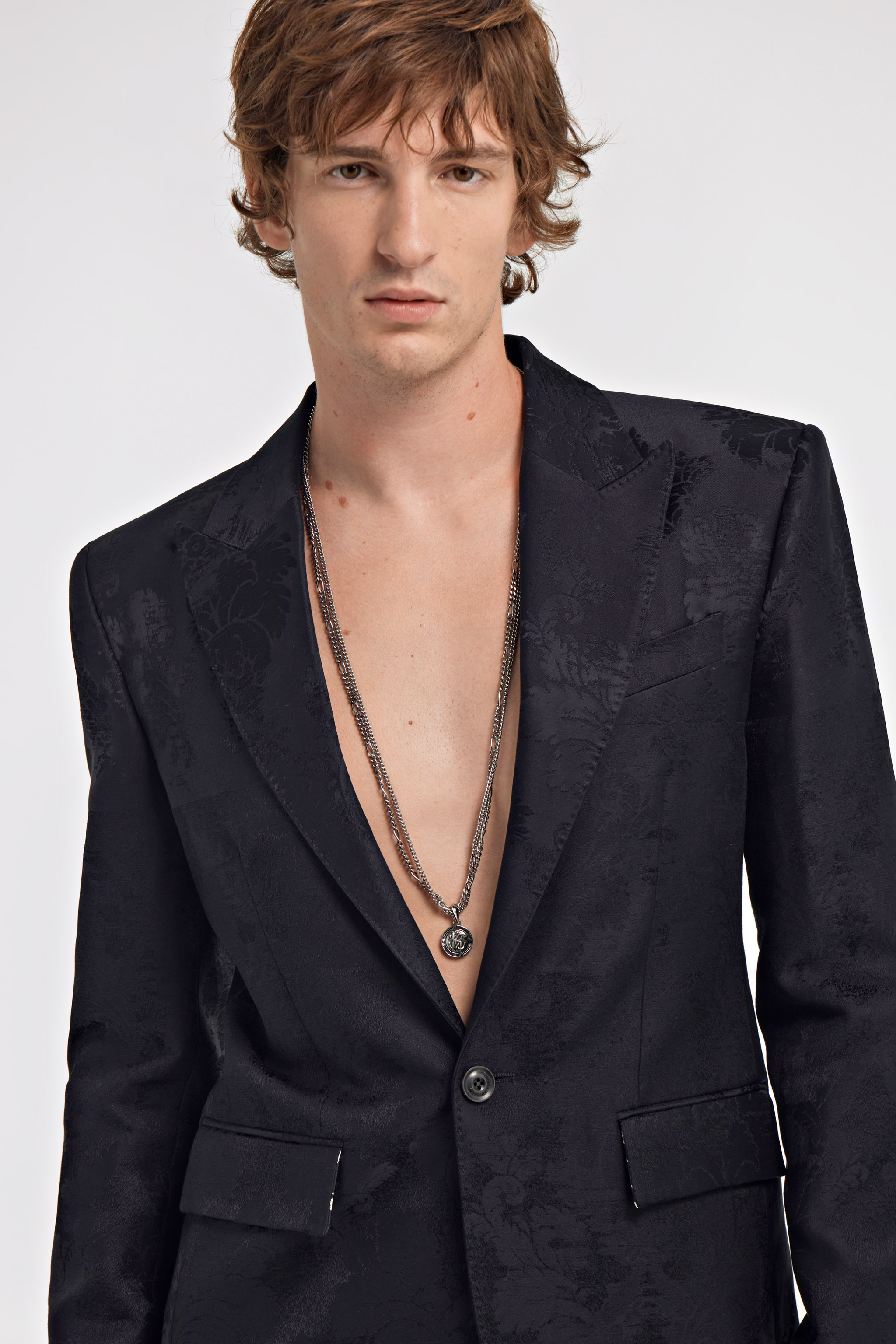  Roberto Cavalli Silver-tone Layered Necklace With Monogram Rc - Male Bags & Accessories Silver Unica 