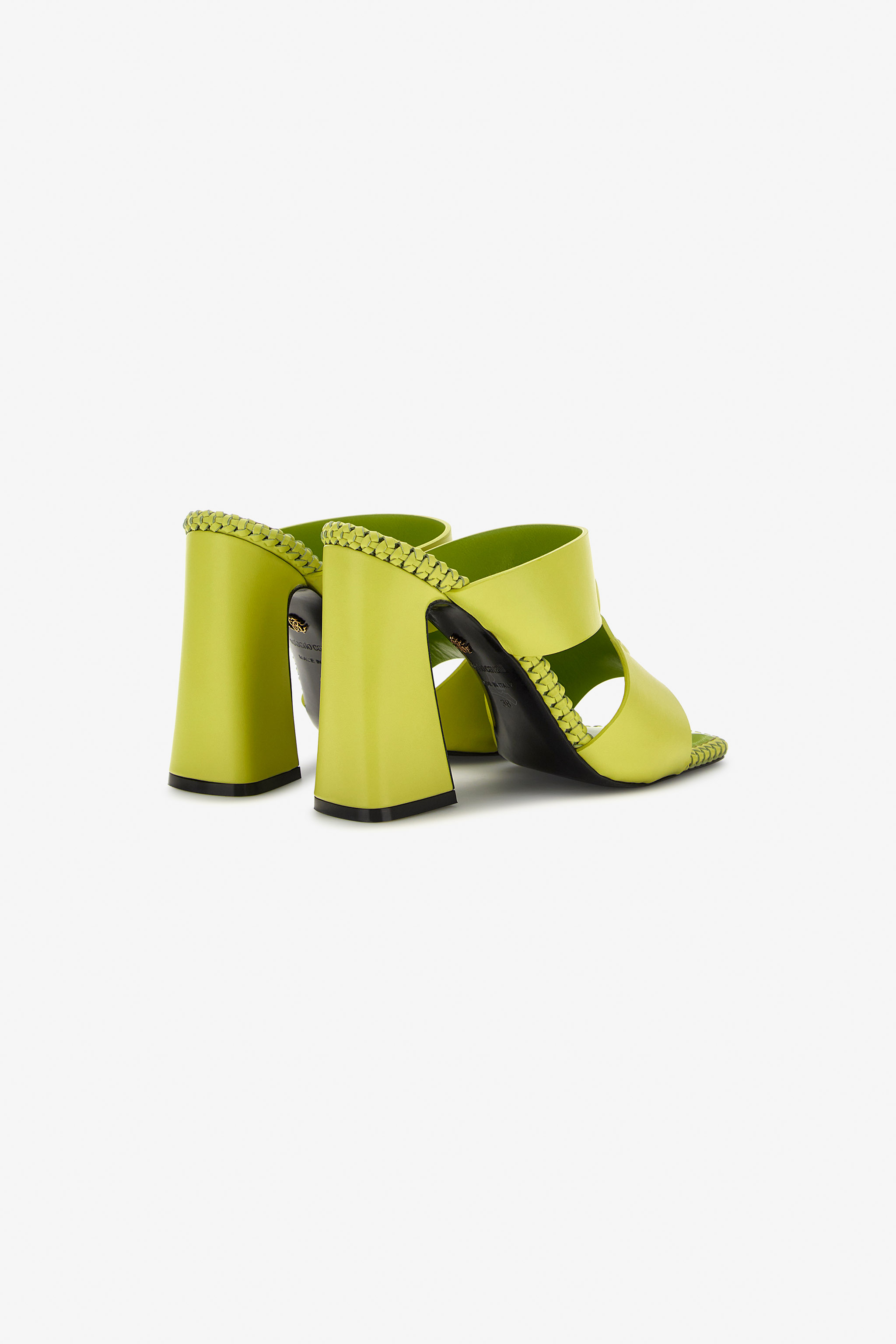 ROBERTO CAVALLI SANDALS WITH MONOGRAM MIRROR SNAKE